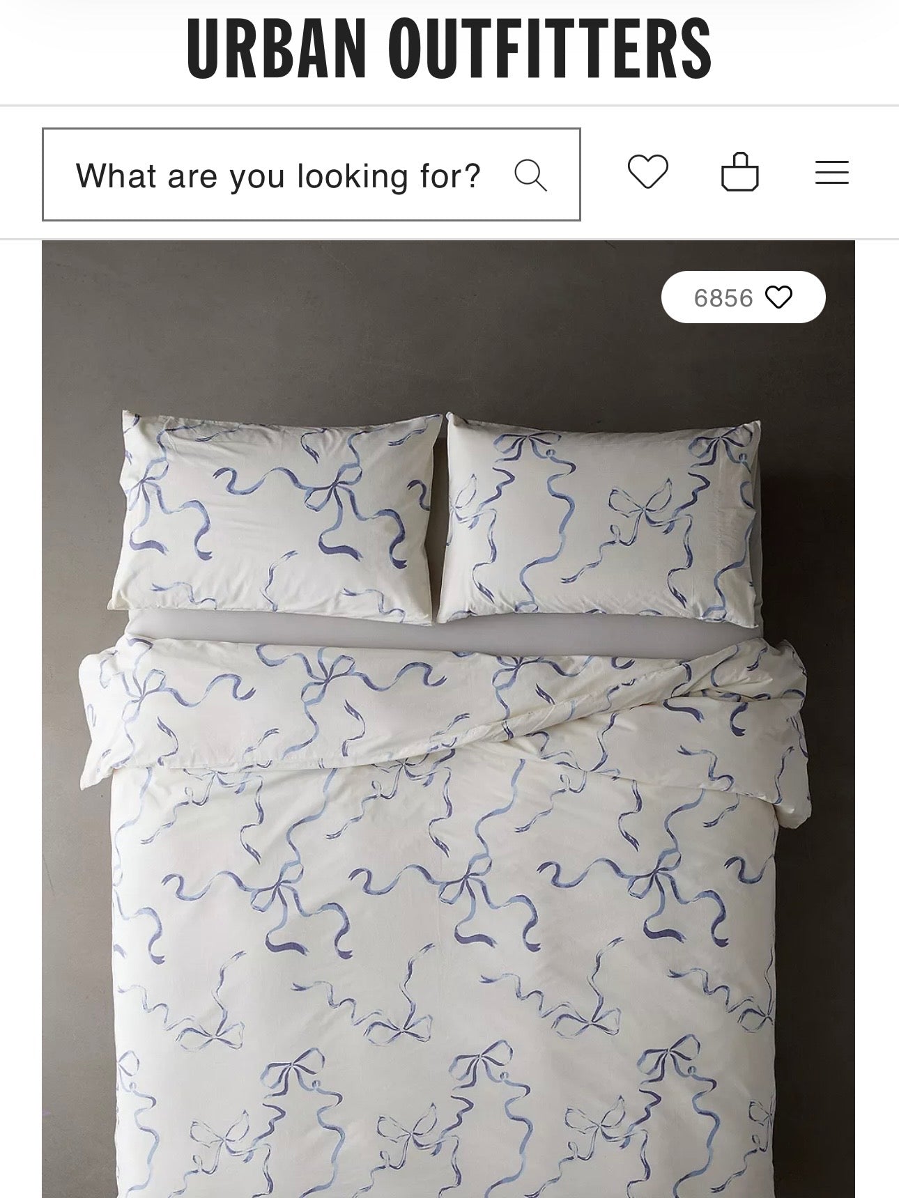 Blue Bow Streamer 100% Cotton 102” - Urban Outfitters *EXTRA WIDE*