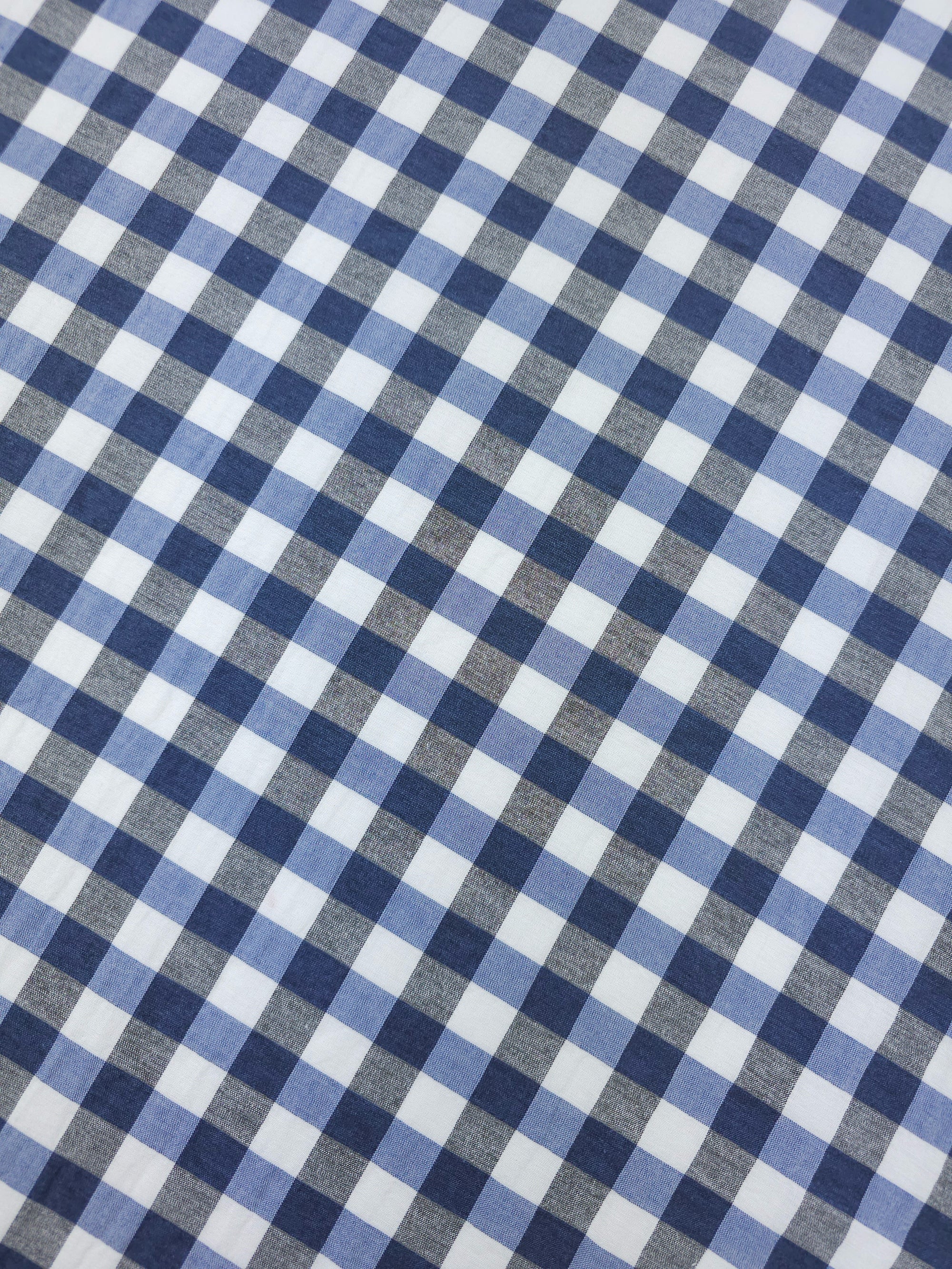 Hale Blue Gingham Cotton Poly