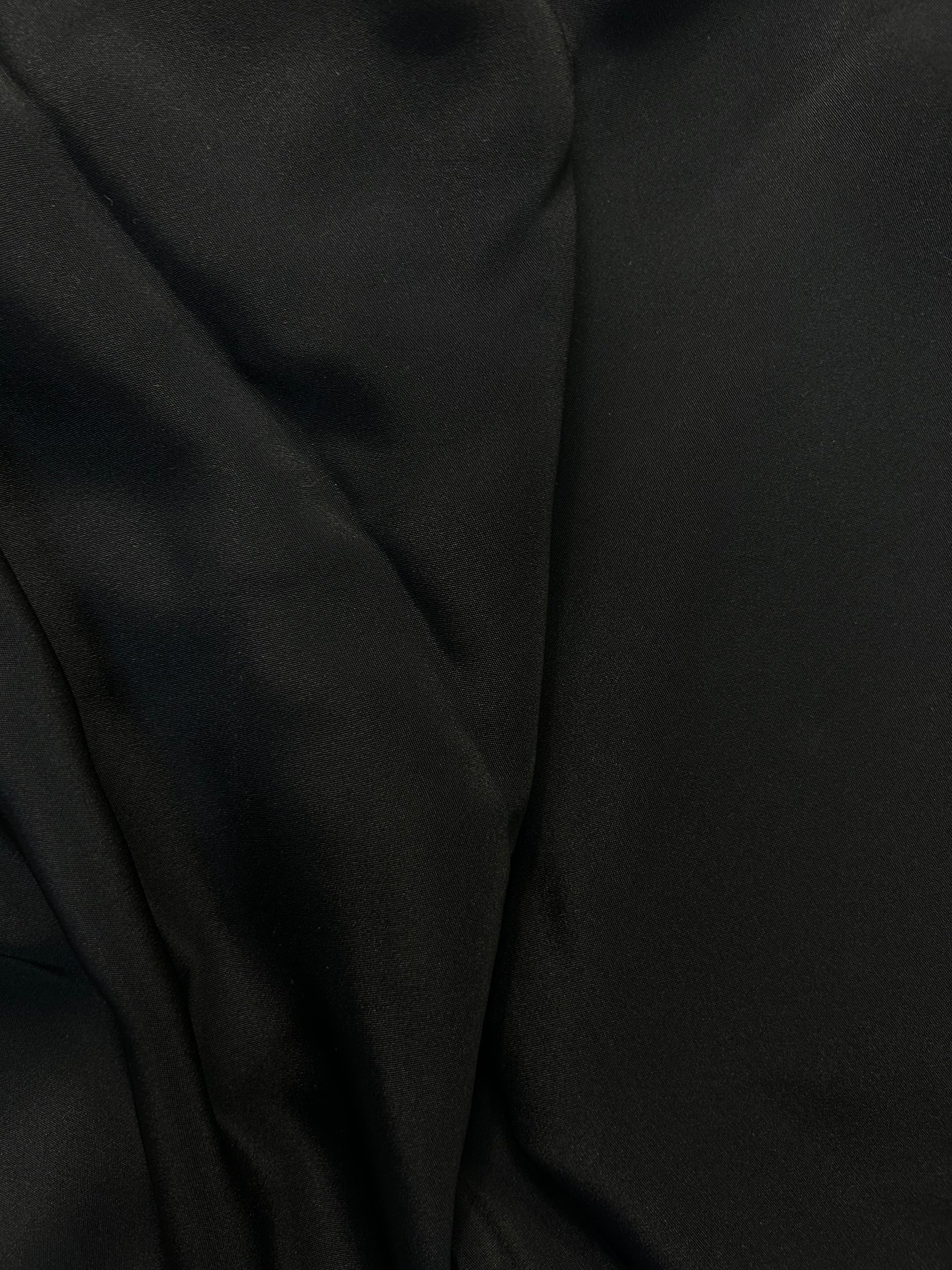 Black Poly Crepe - 1.4m Piece