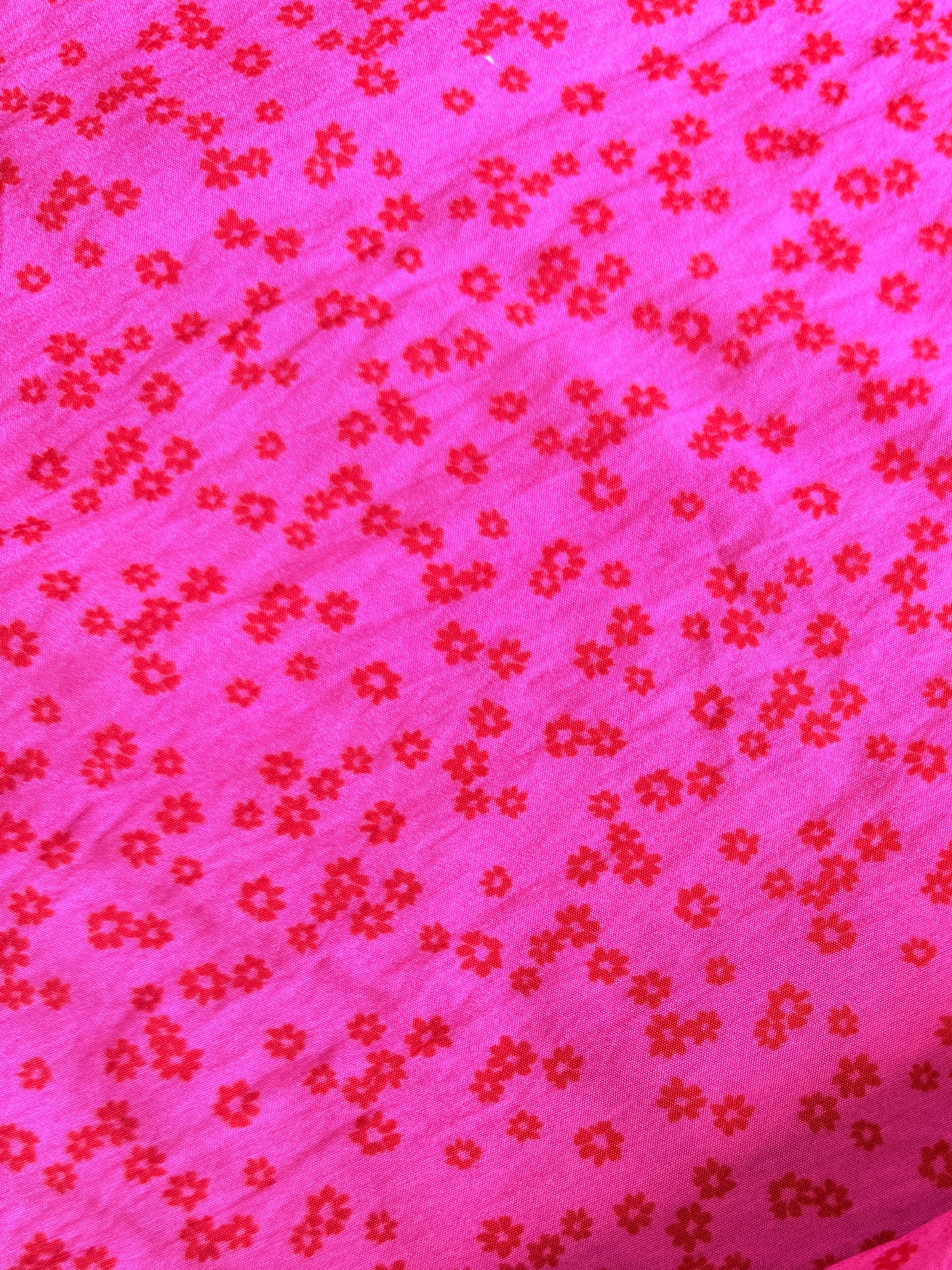 *PRE ORDER* Hot Pink Ditsy Floral Viscose Modal