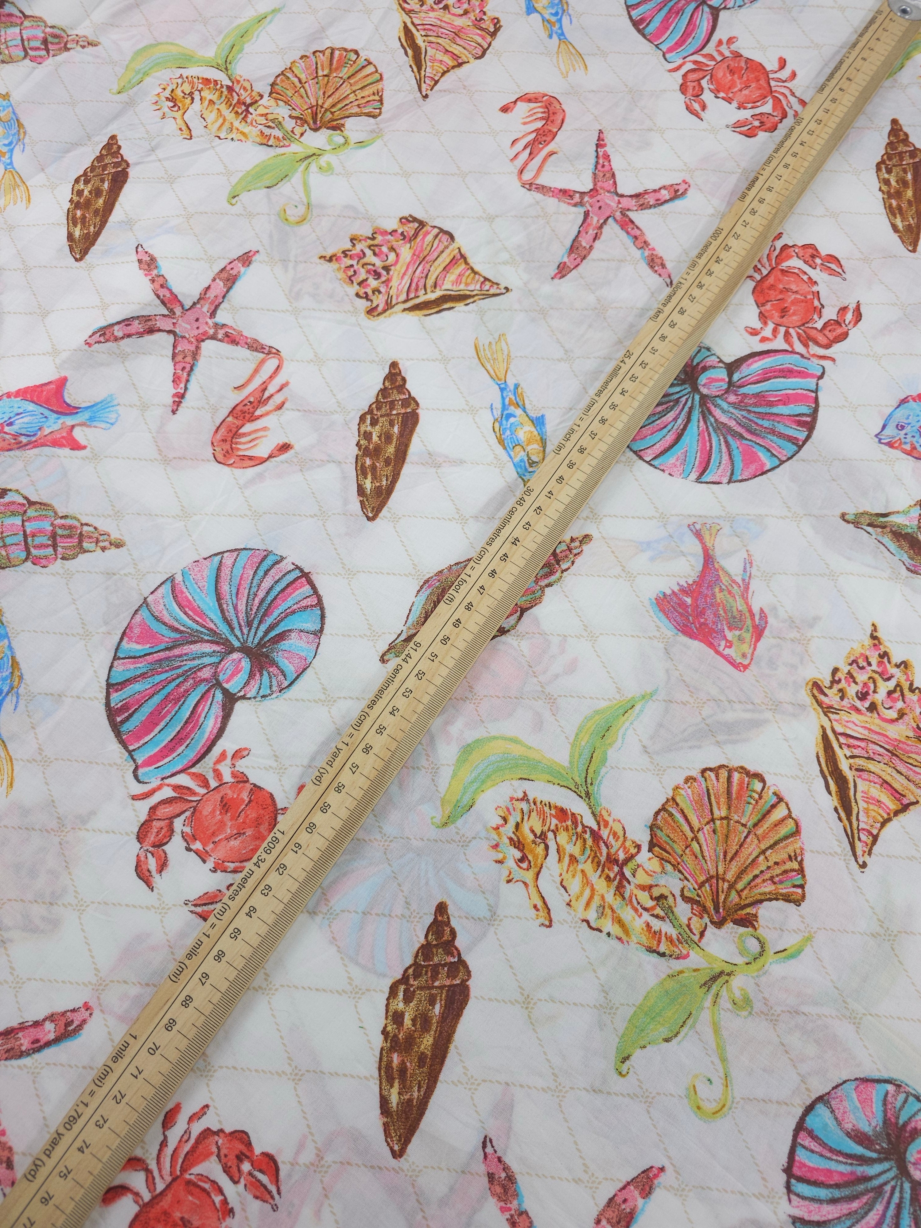 Sea Life Coral Lightweight Viscose