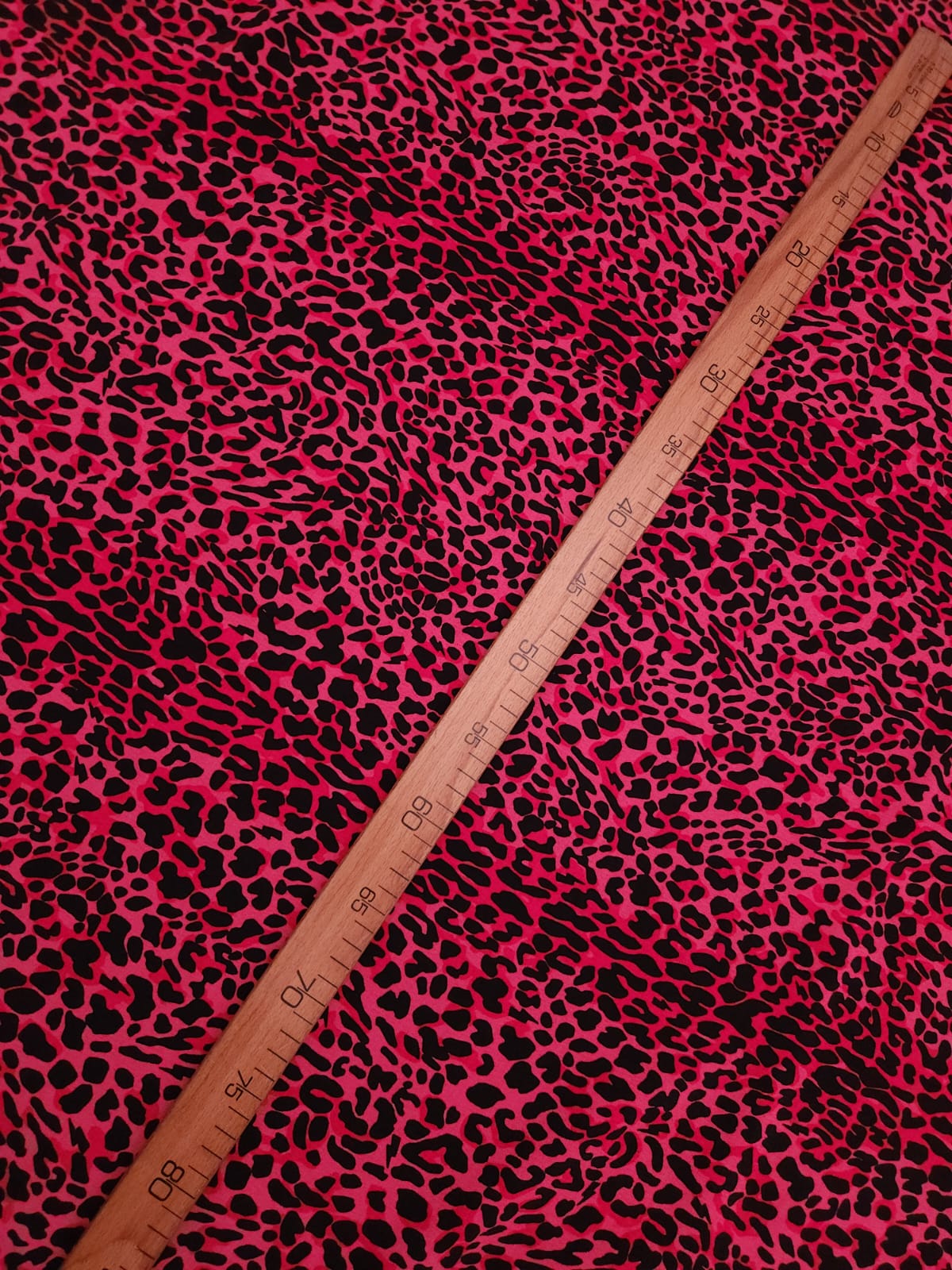Hot Pink Mini Leopard Viscose Crepe *SCAMP & DUDE*