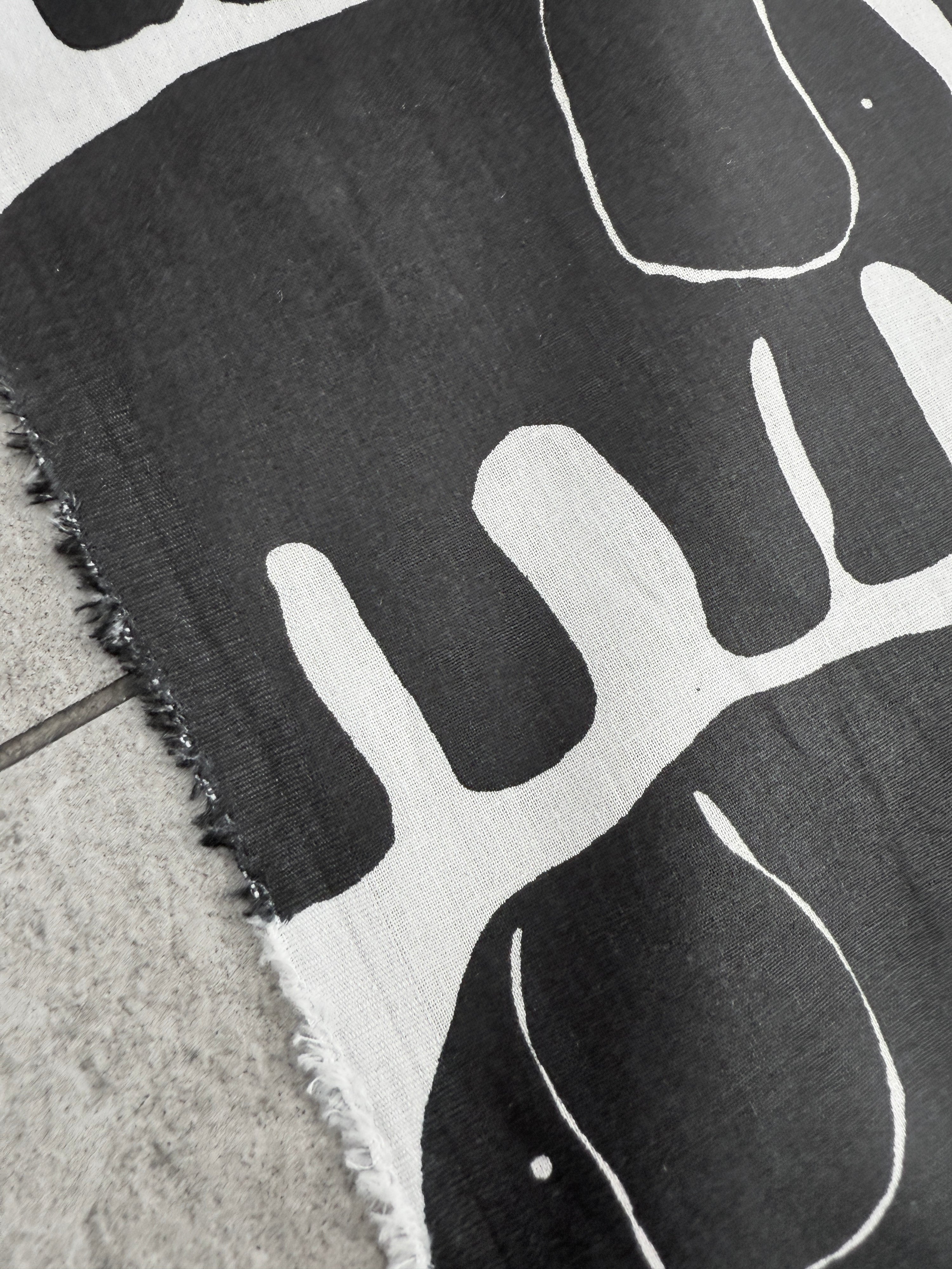 *PRE ORDER* Black/White Elephant Cotton Poplin