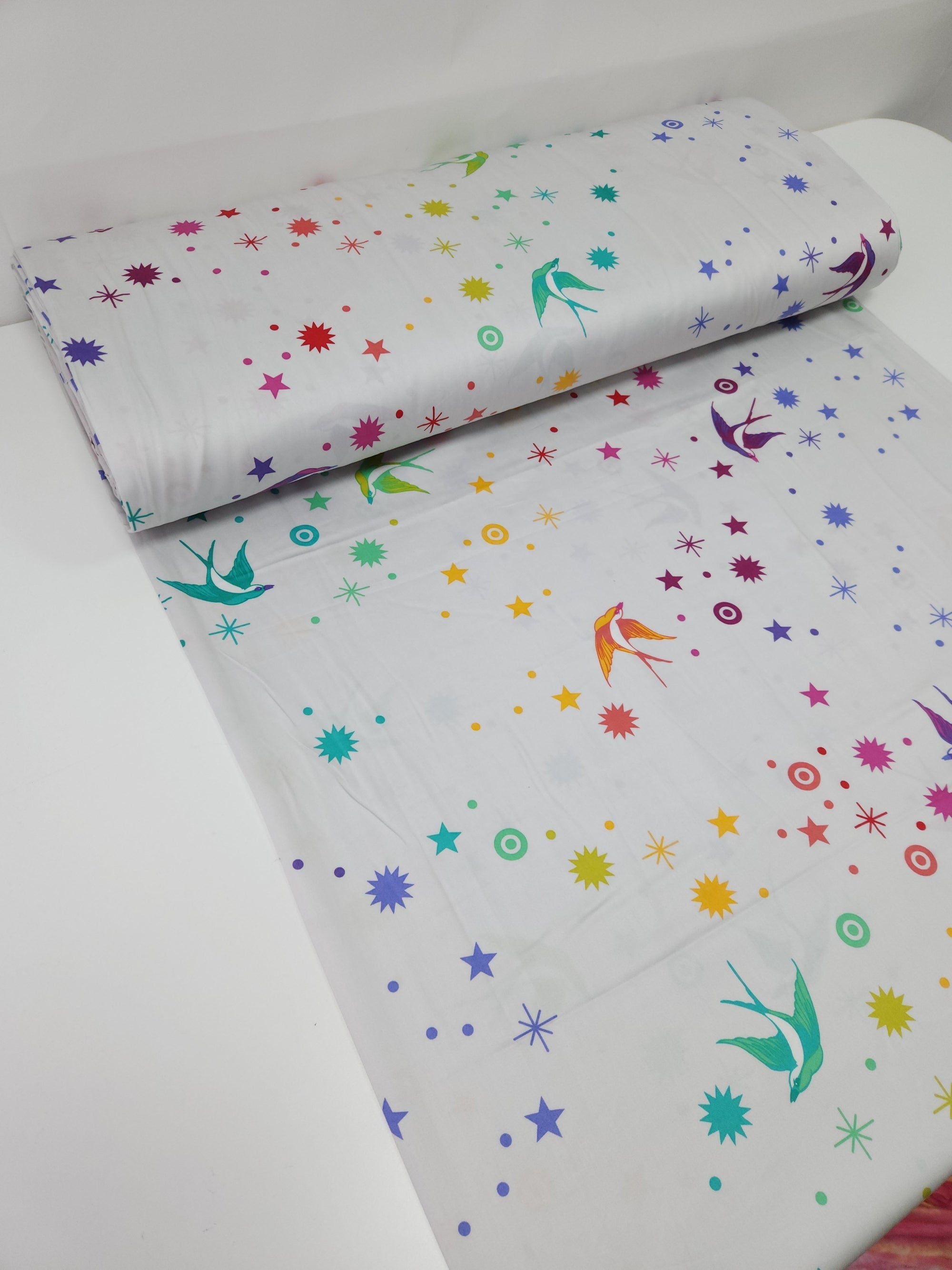 Rainbow Fairy Dust Cotton Sateen 108" - Tula Pink (Various Sizes)