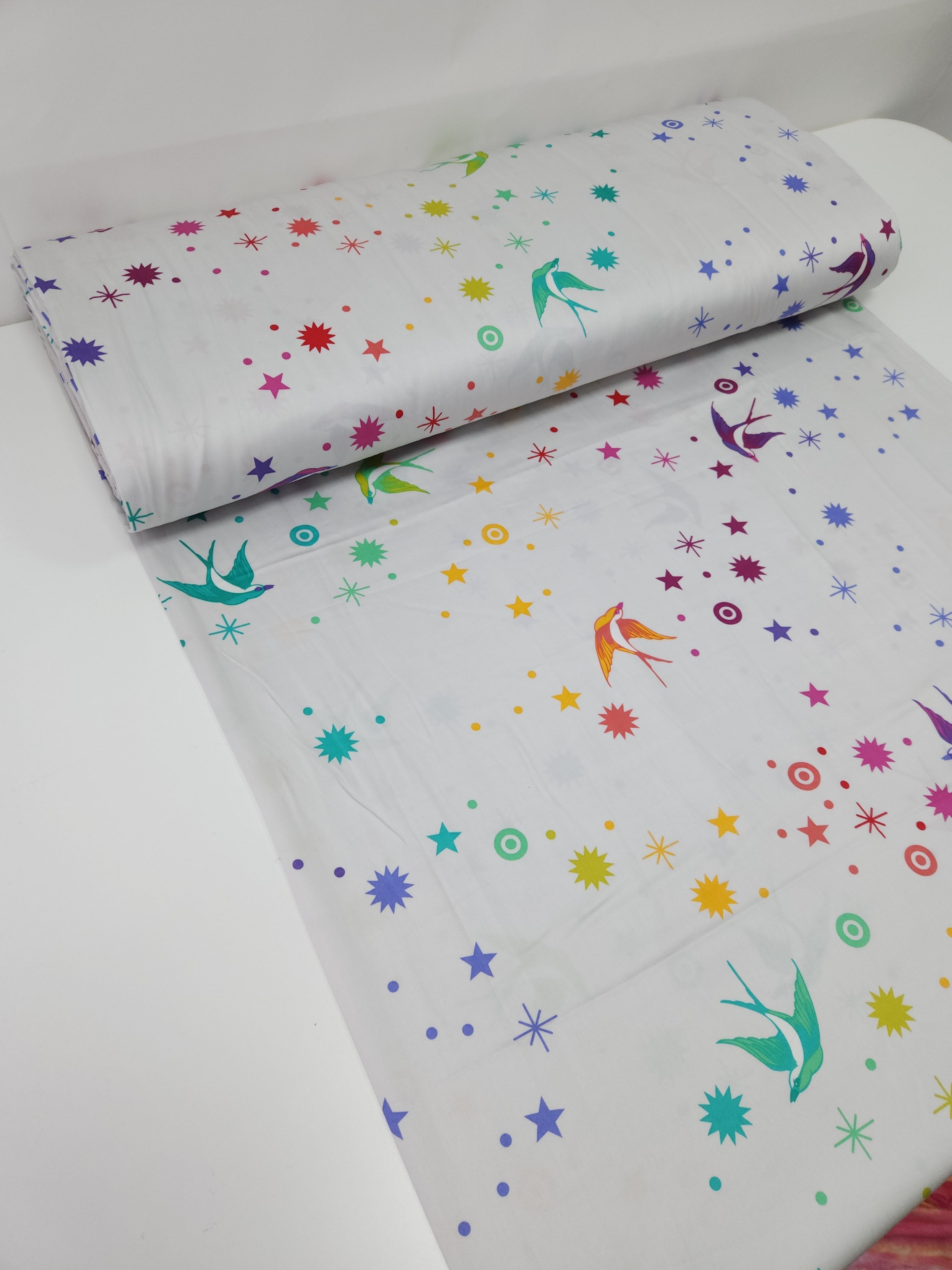 Rainbow Fairy Dust Cotton Sateen 108" - Tula Pink (Various Sizes)