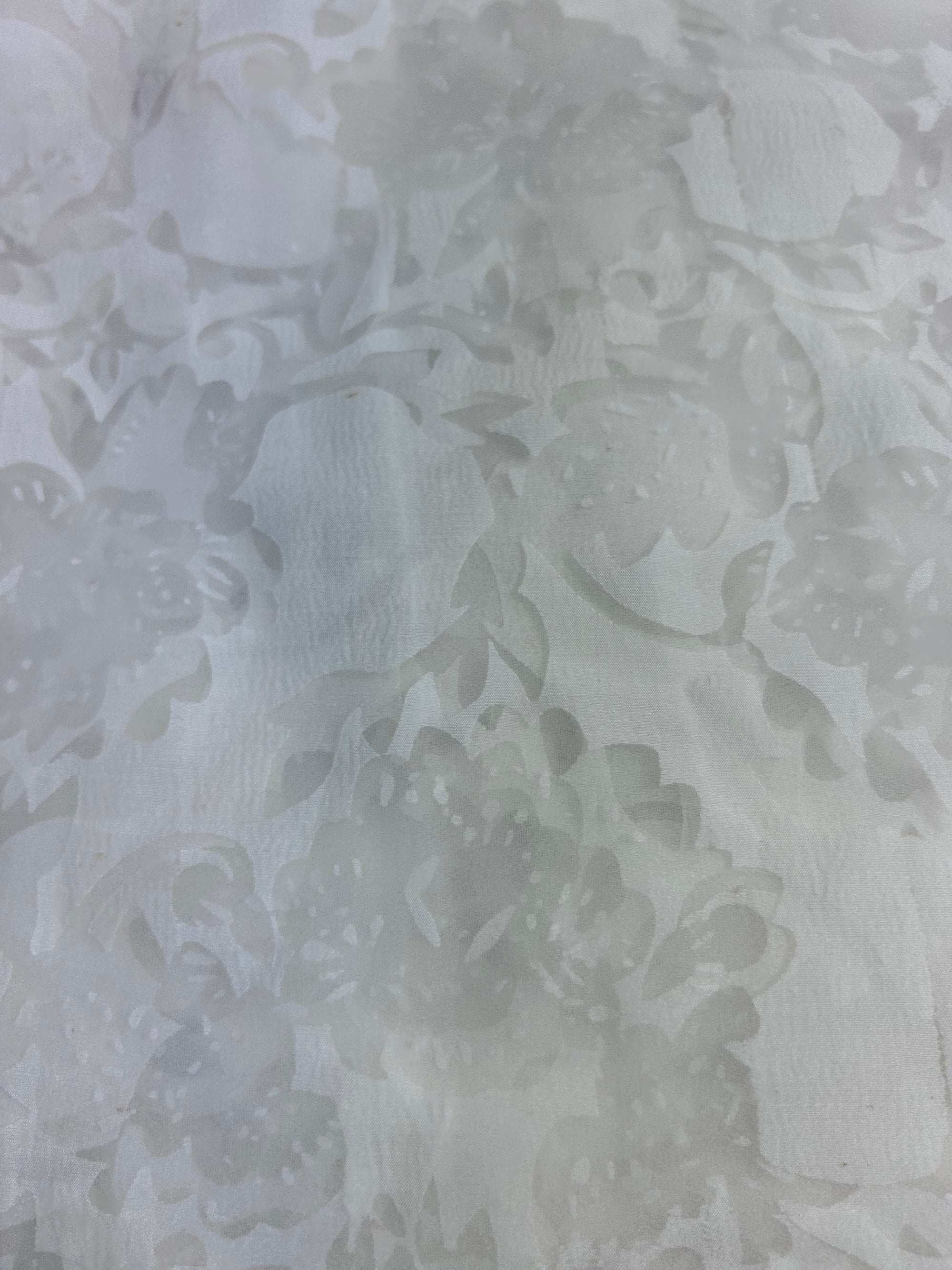 Clear Floral Polyester - 1.9m Piece