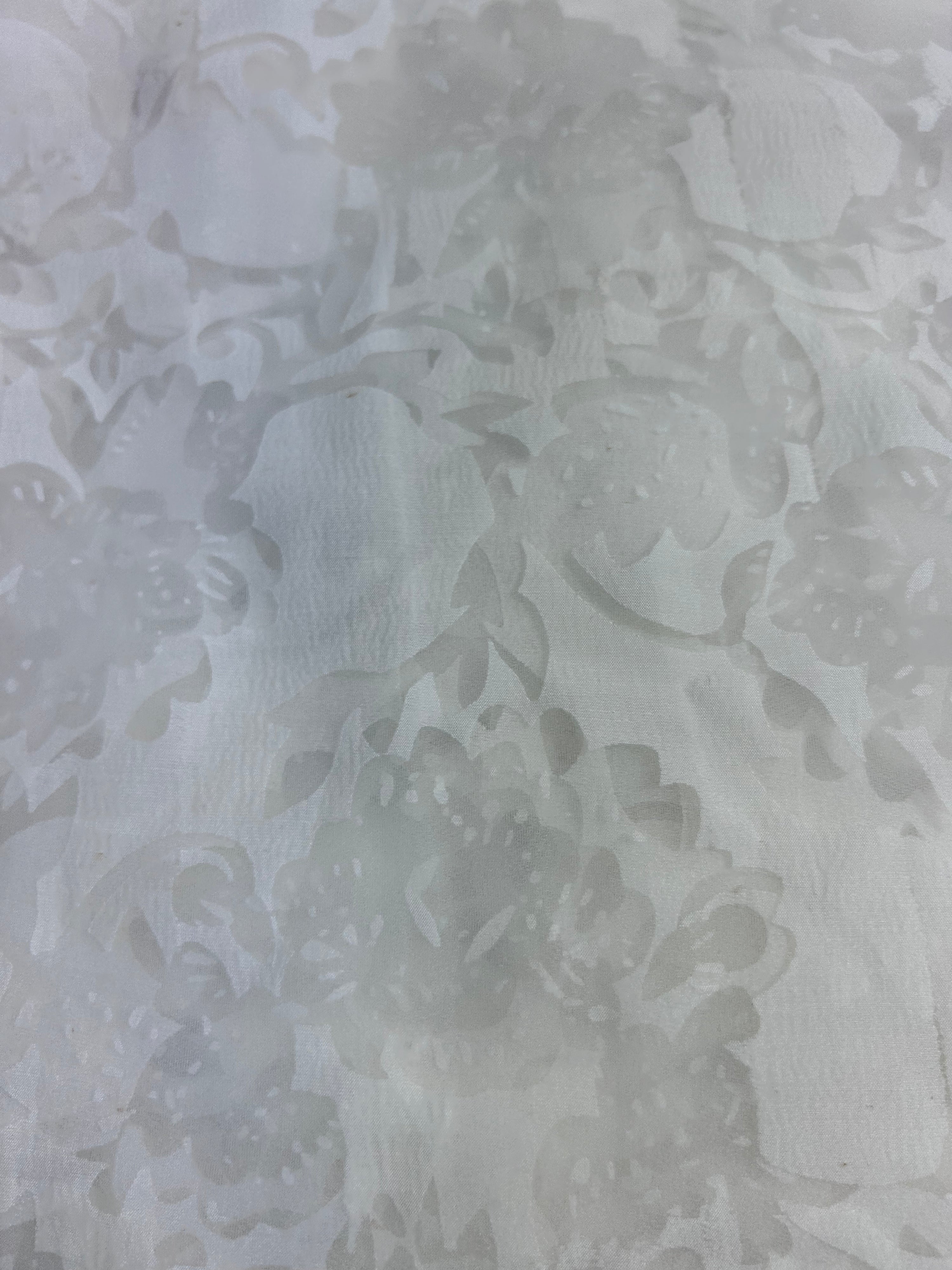 Clear Floral Polyester - 1.9m Piece