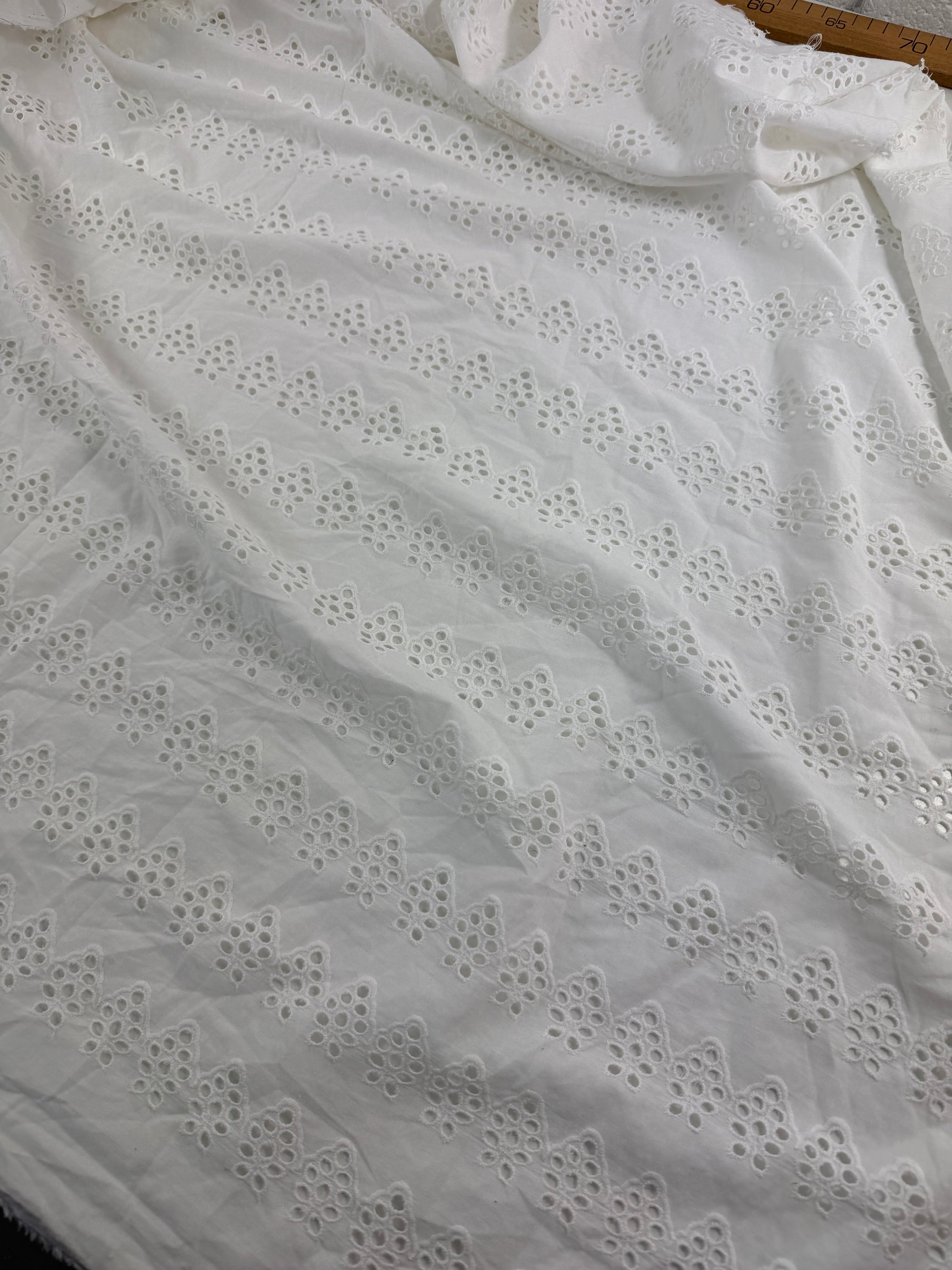 White Cambric Cotton Broderie Anglaise
