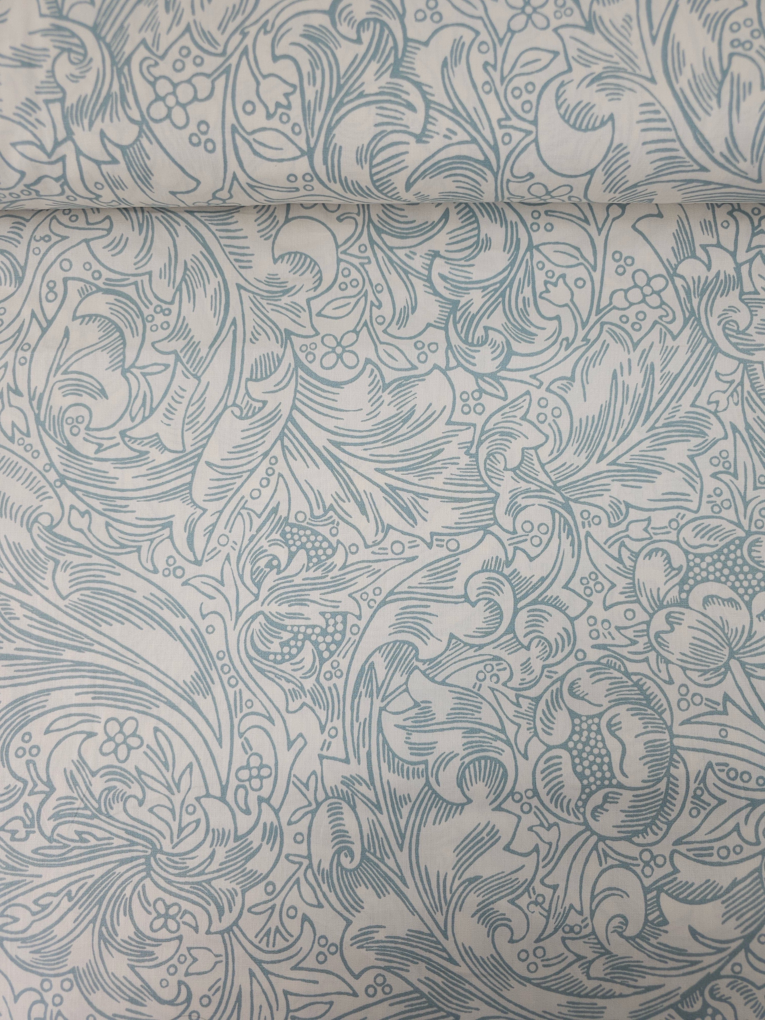 Blue Bachelor’s Button 100% Cotton 108" - William Morris *EXTRA WIDE*
