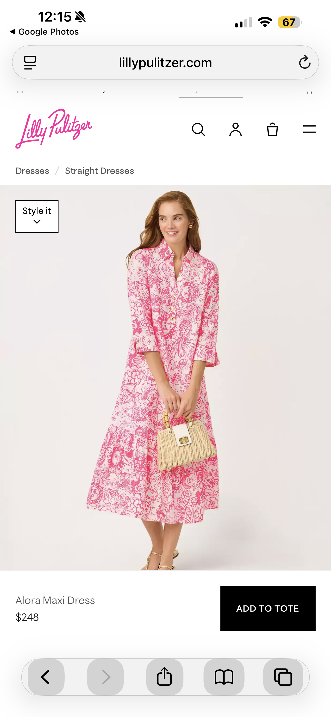 Bright Pink/White Celestial Sea Floral Lightweight Cotton - Lilly Pulitzer
