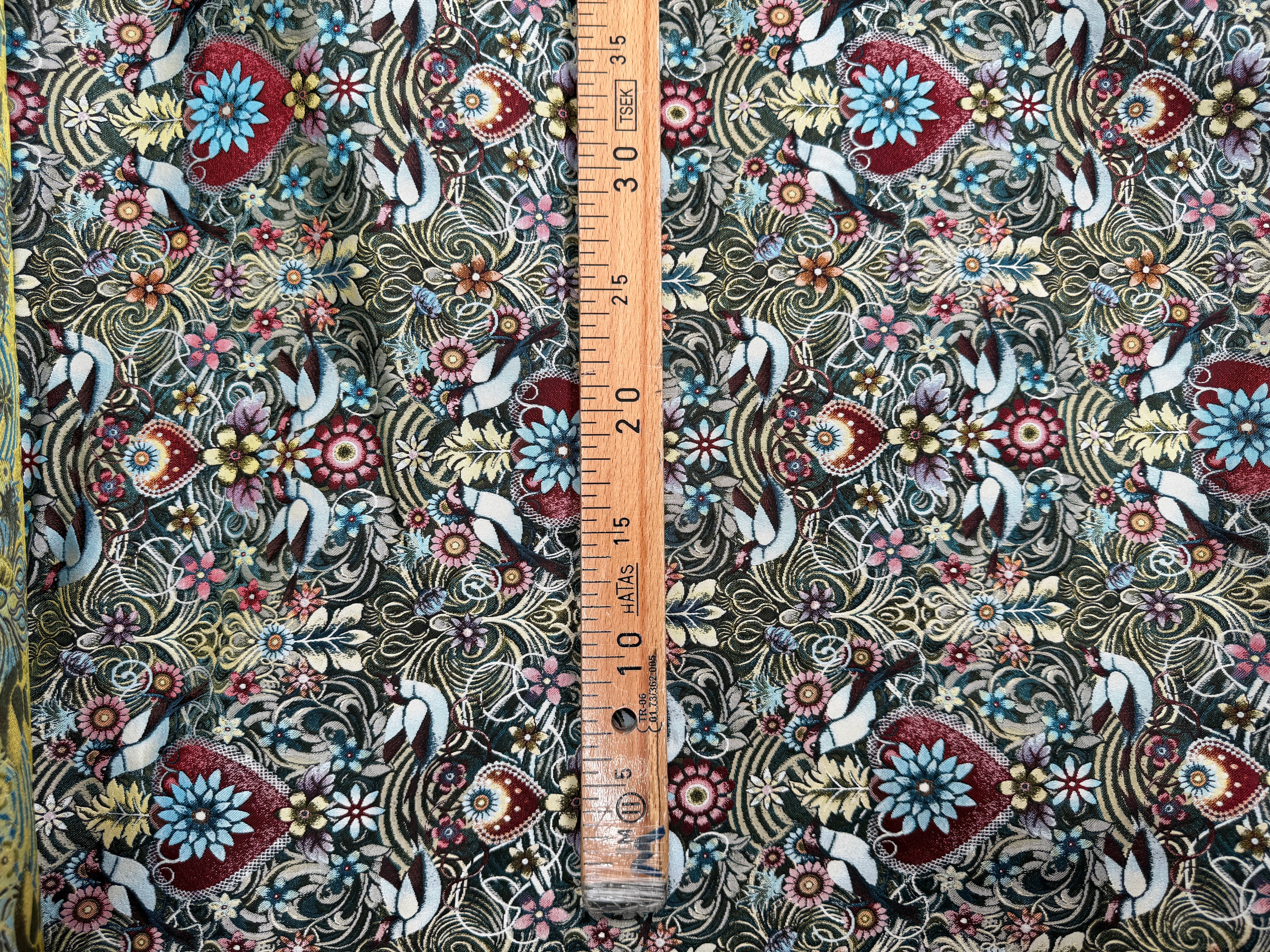 Strawberry Heart Abstract Floral Heavy Jacquard