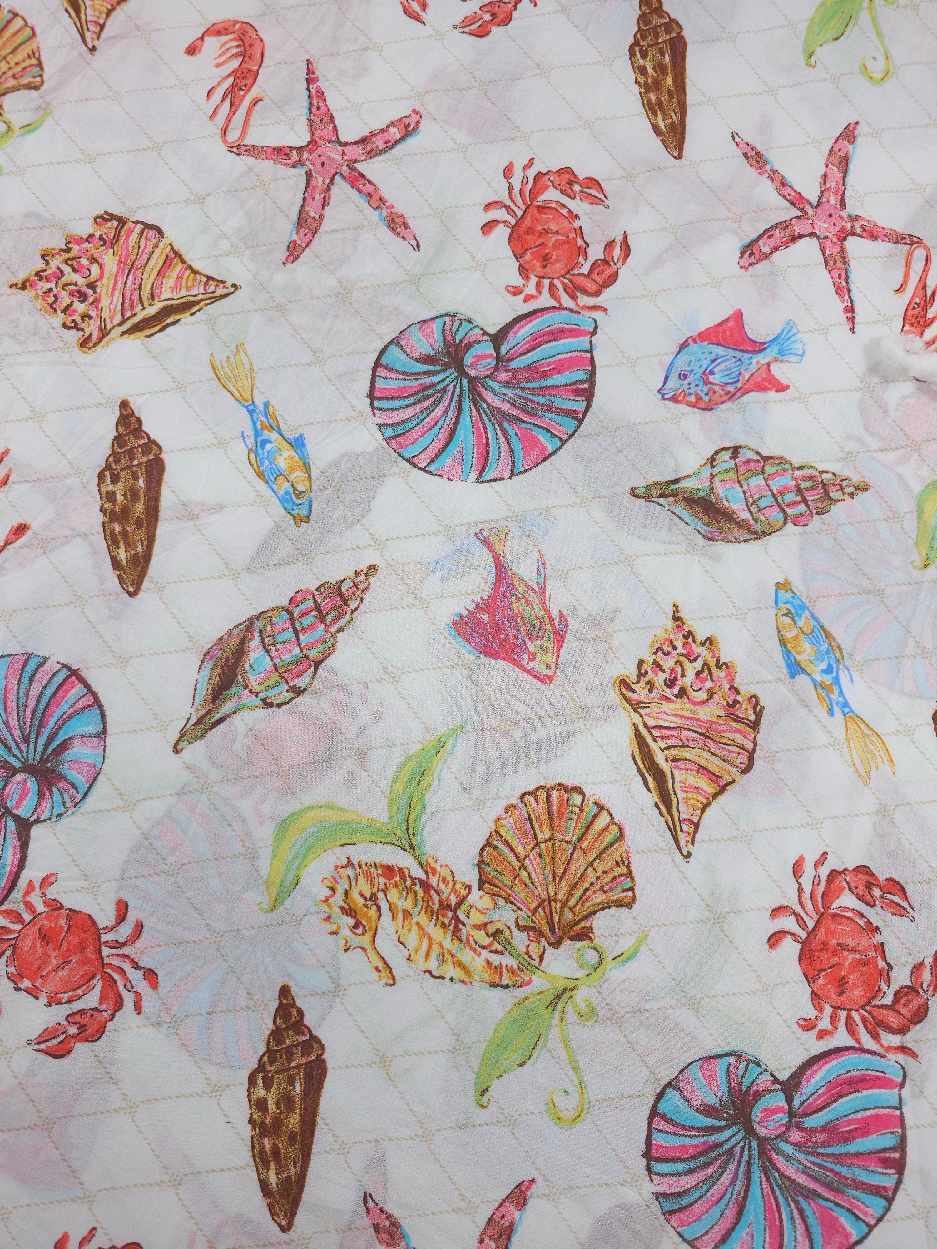 Sea Life Coral Lightweight Viscose