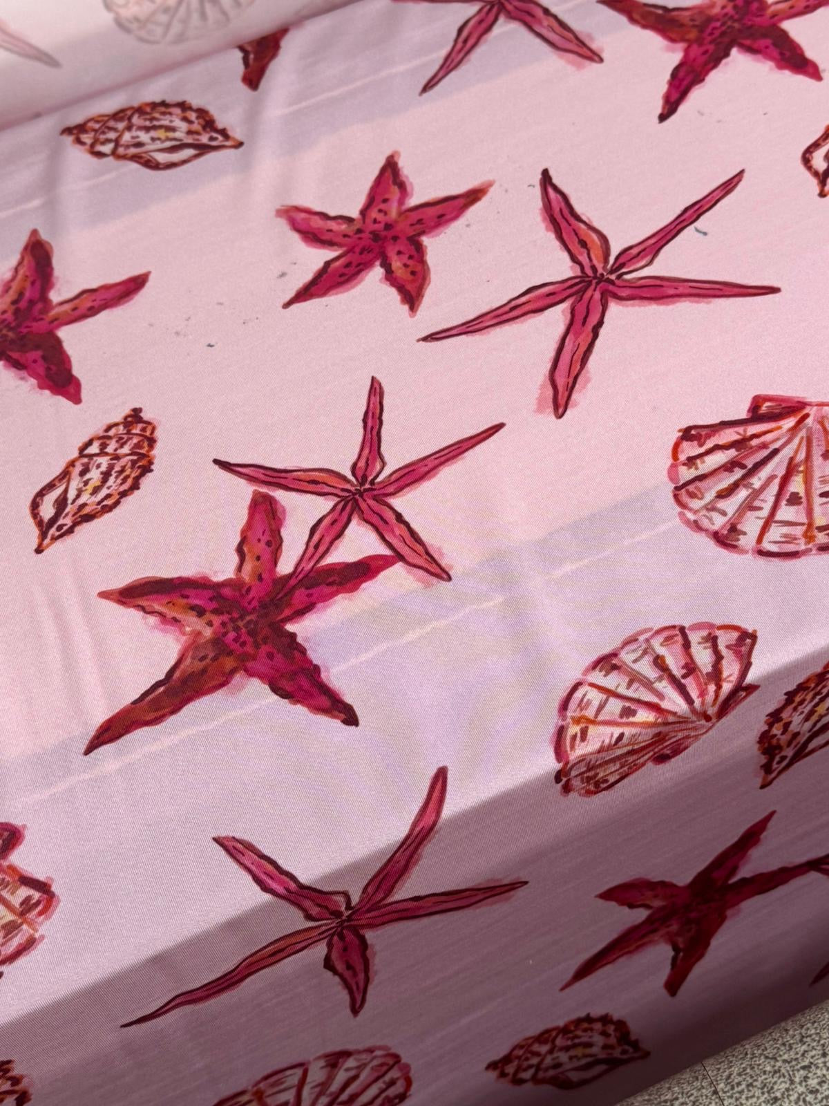 Pink Coral Reef Slinky Rayon Jersey *DEFECT*