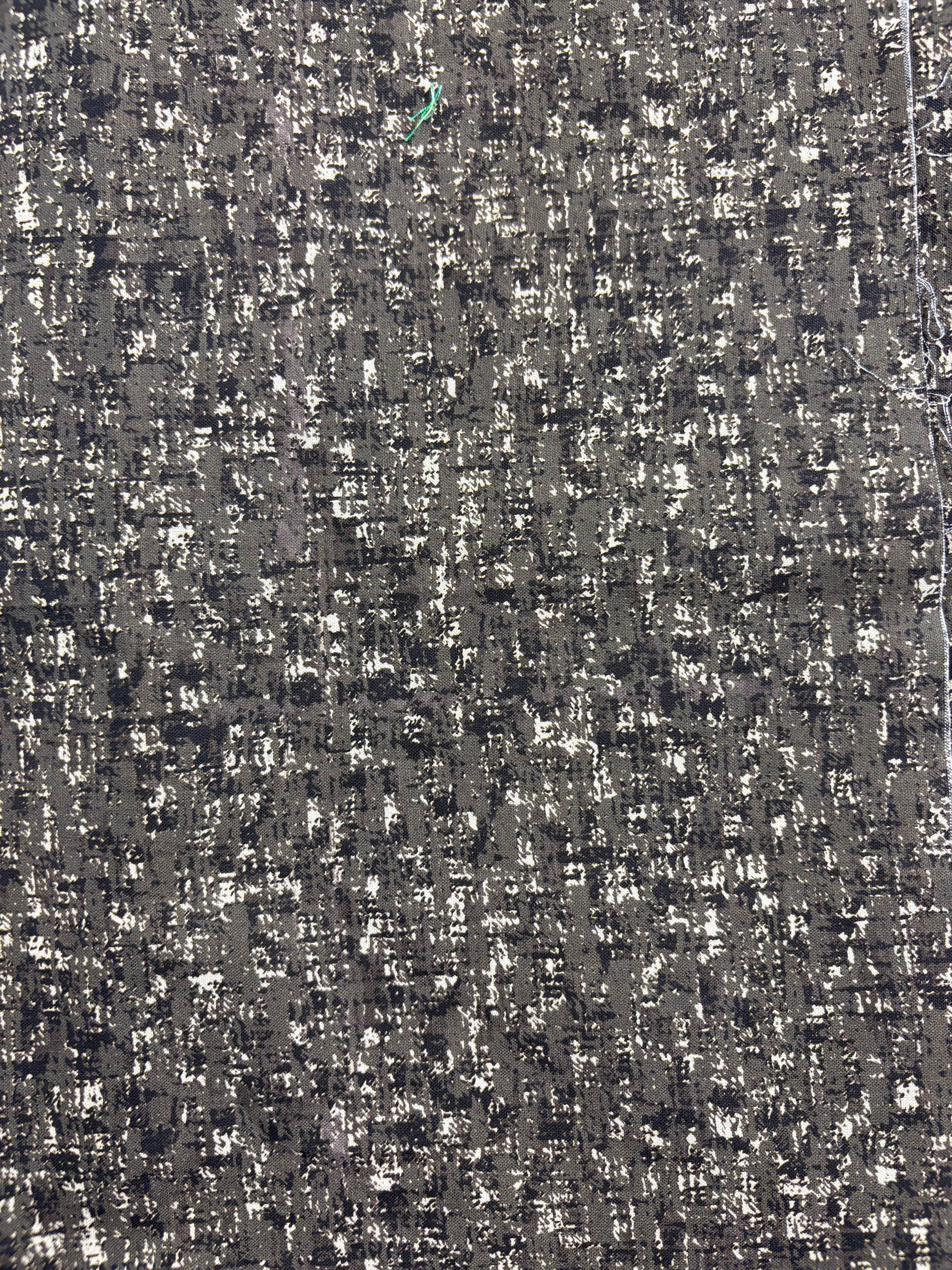 Grey Glitched 100% Cotton - 1m Piece