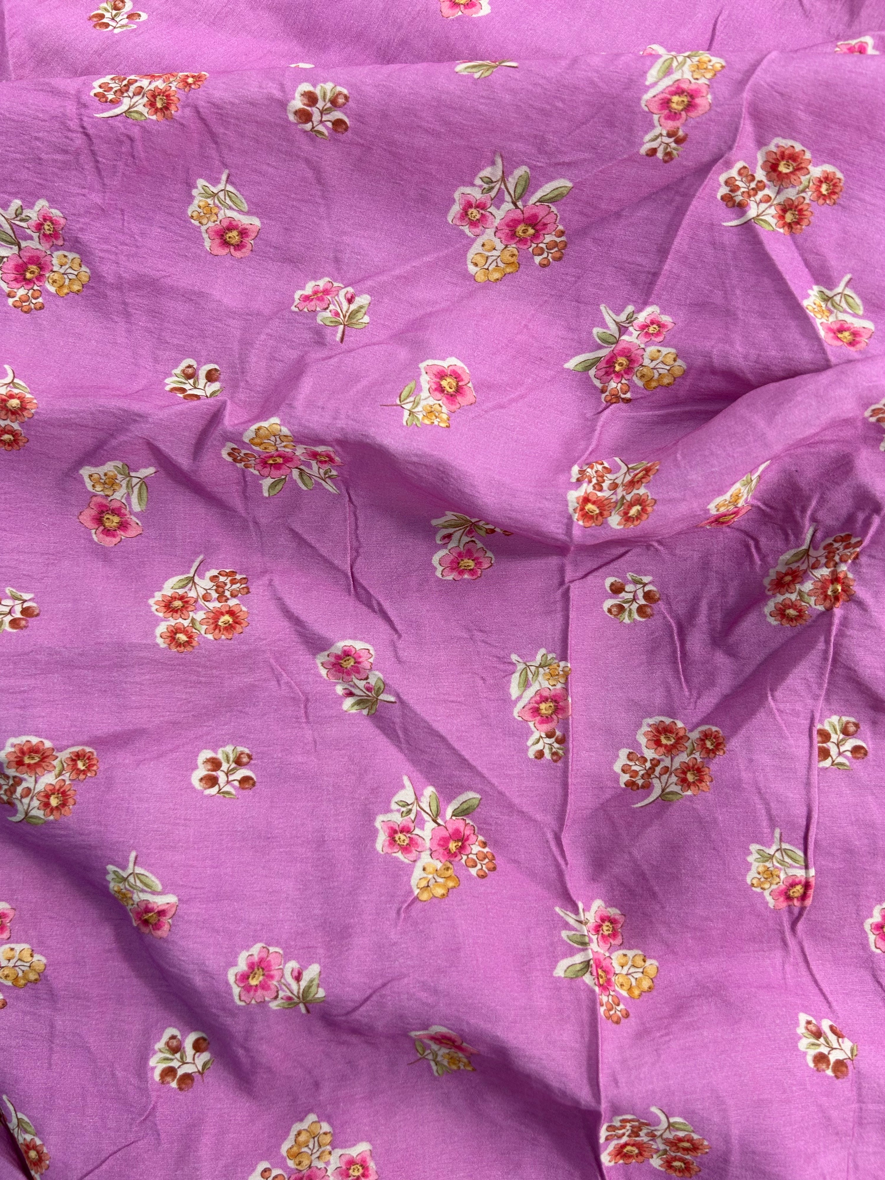 Purple Mini Bouqet Viscose Modal - 2m Piece