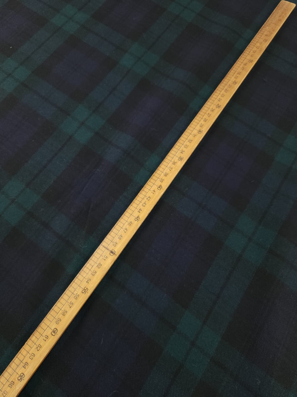Green/Navy Tartan Rigid 100% Wool *ABRAHAM MOON*