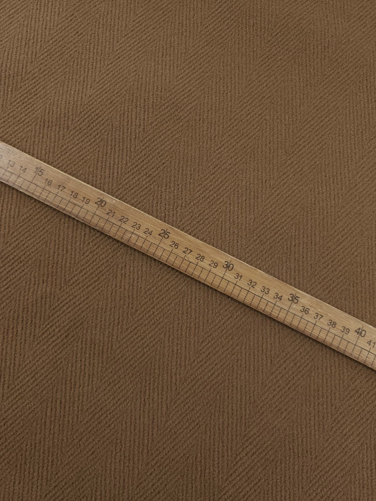 Camel Brown Herringbone Virgin Wool