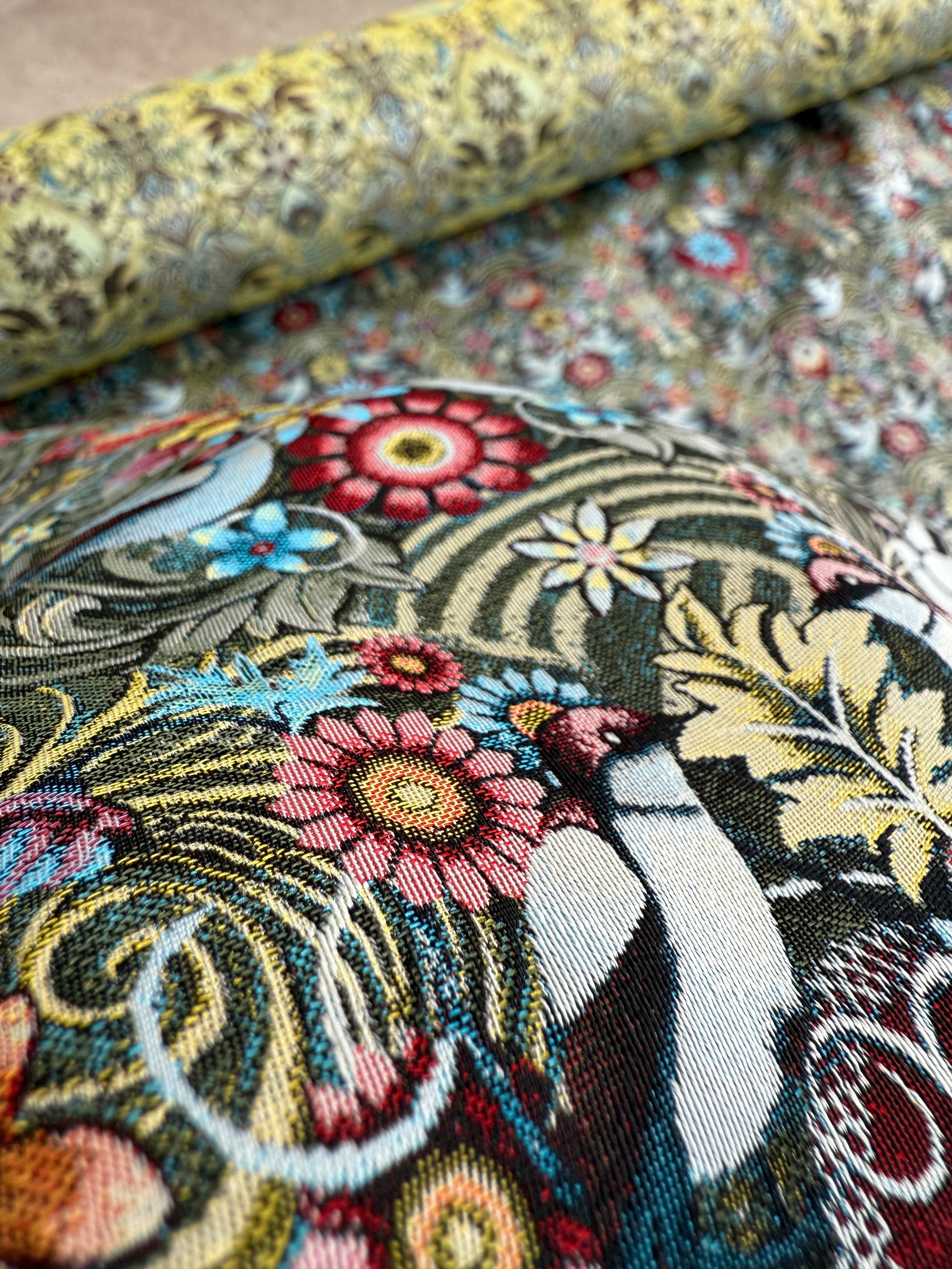 Strawberry Heart Abstract Floral Heavy Jacquard