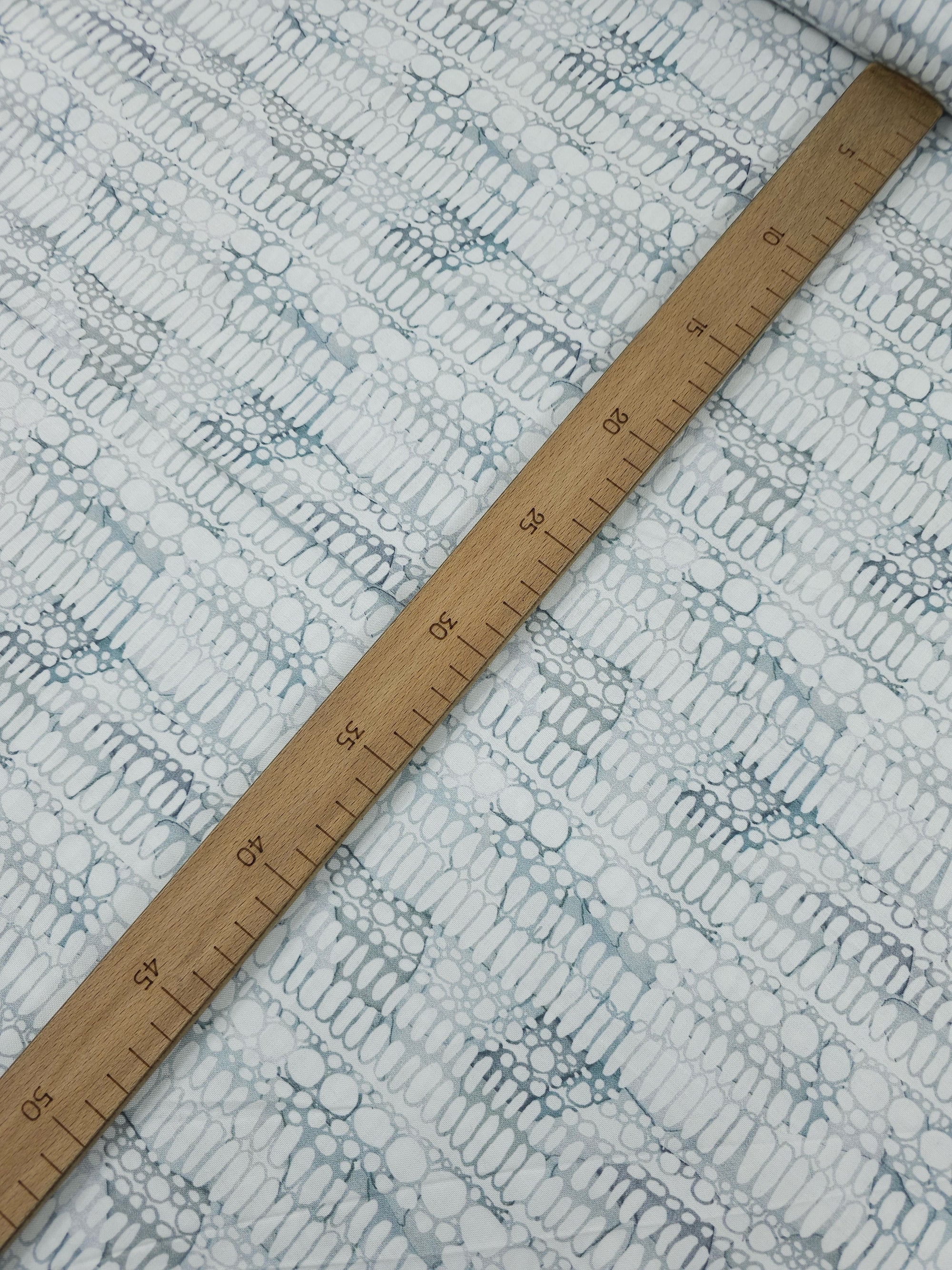 White/Grey Pebble Abstract 100% Cotton 106" - Shell Rummel *EXTRA WIDE*