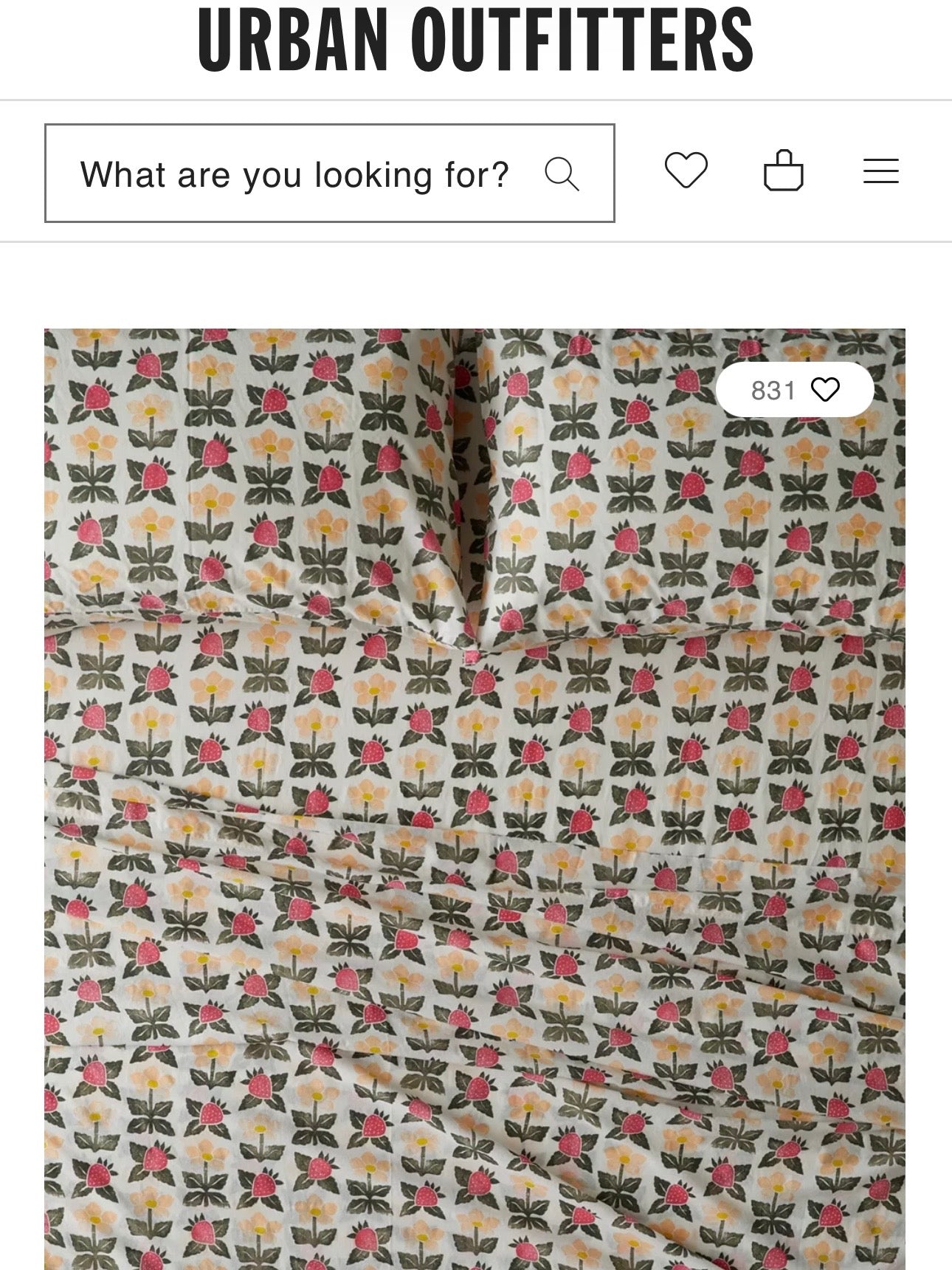 Strawberry Daisy 100% Cotton 118” - Urban Outfitters *EXTRA WIDE*