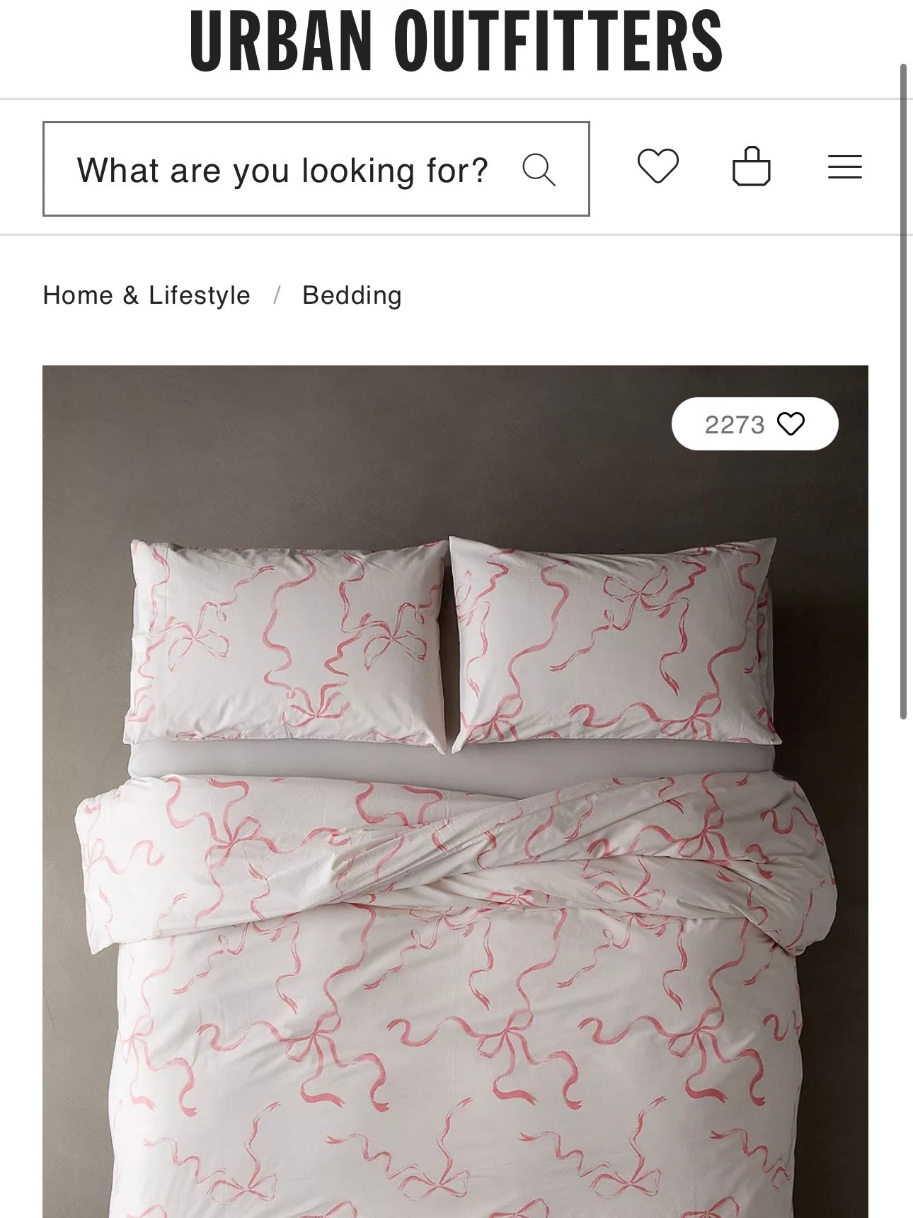 Pink Bow Streamer 100% Cotton 98” - Urban Outfitters *EXTRA WIDE*