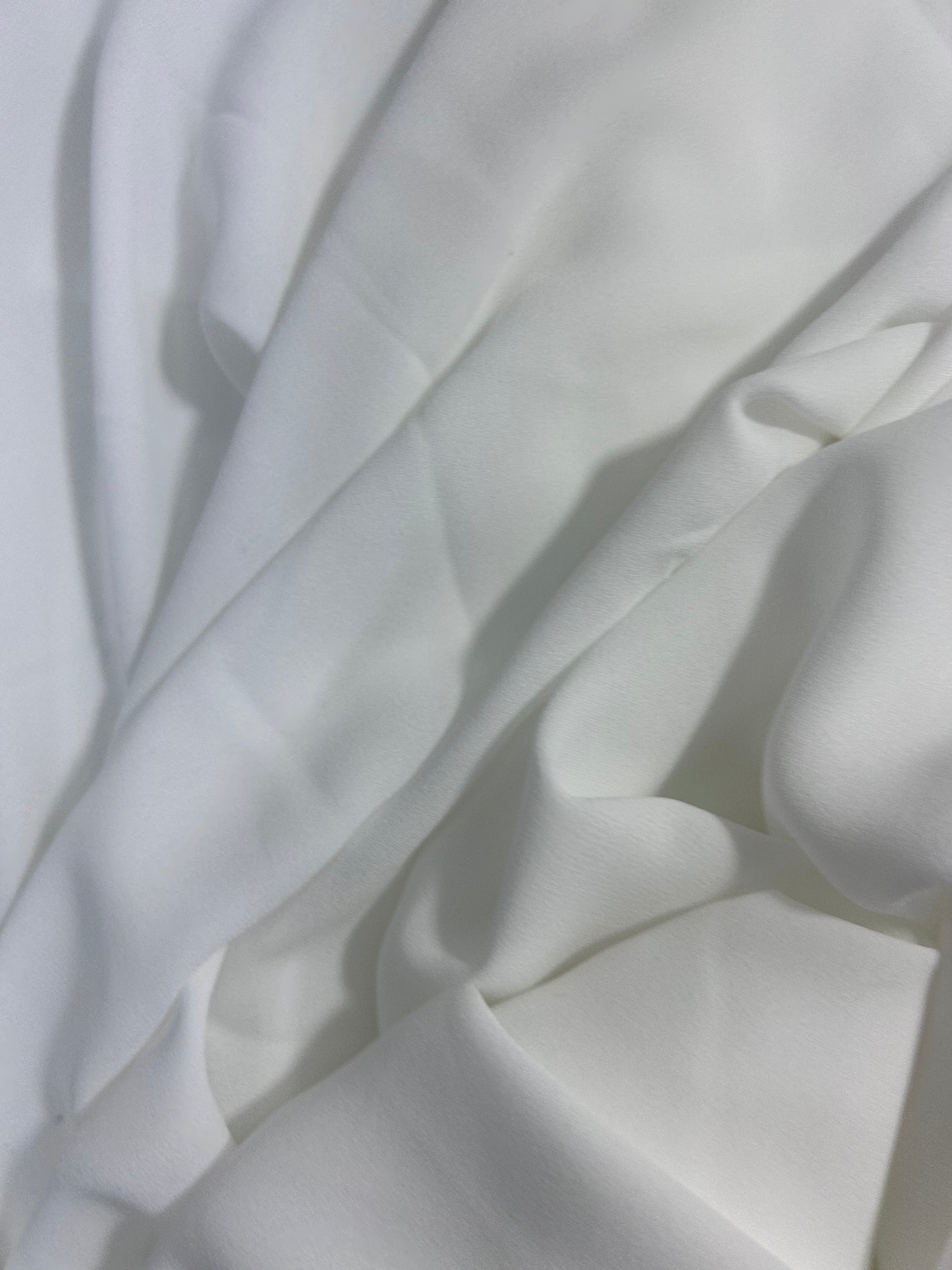 White Poly Crepe - 3.6m Piece