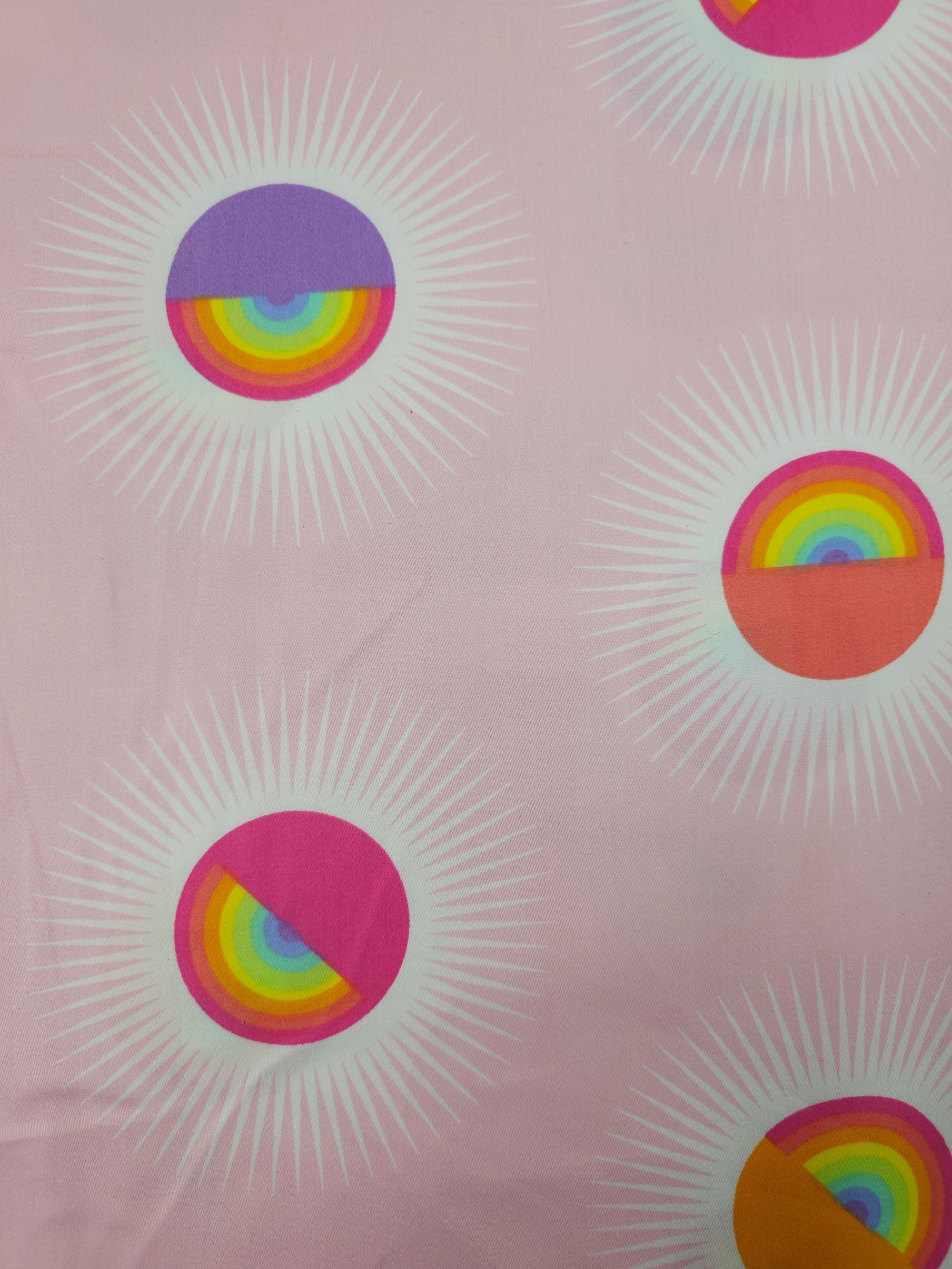 Guava Pink Rainbow Daydreamer Cotton Sateen 108" - Tula Pink *EXTRA WIDE*