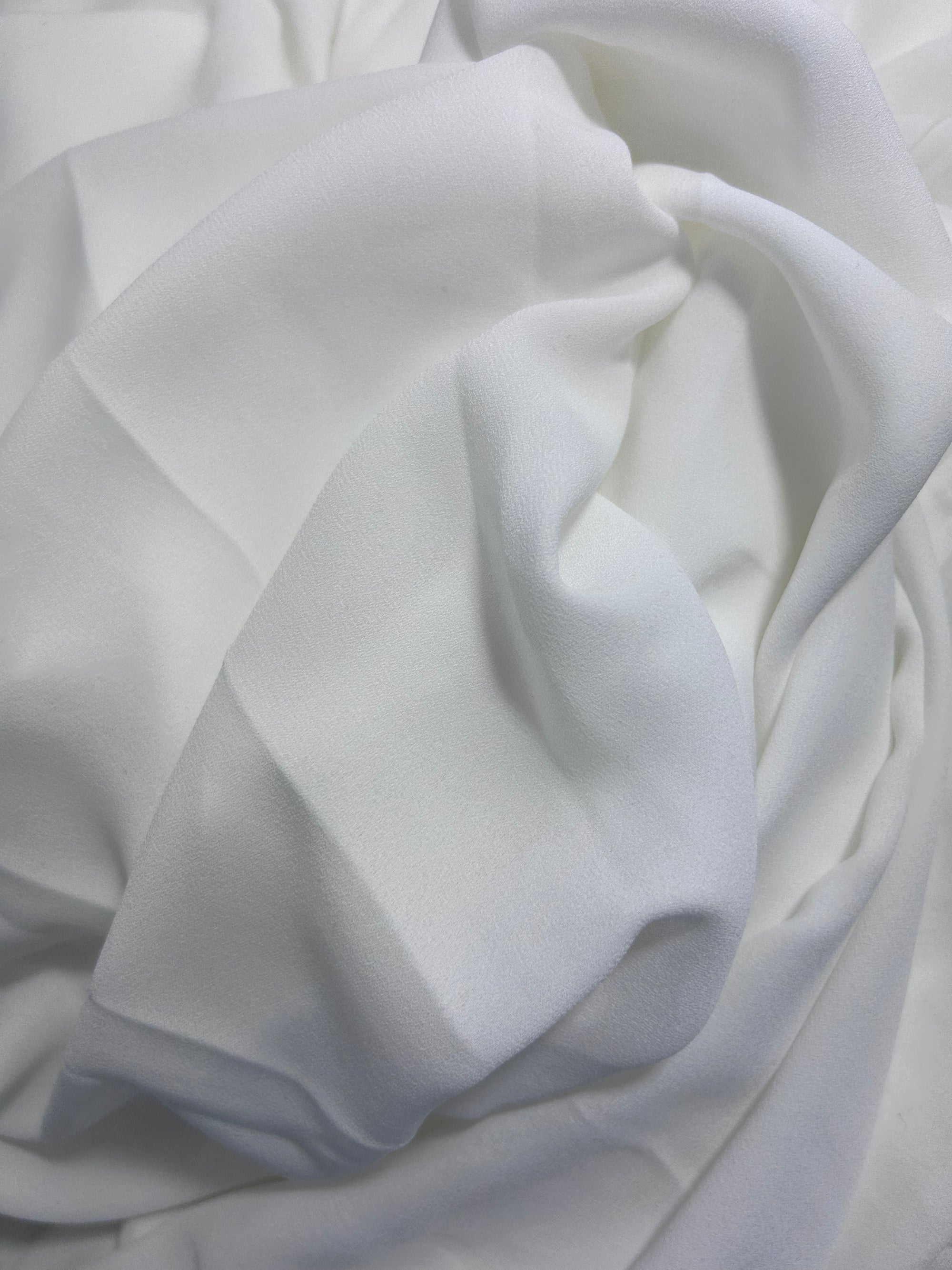 White Poly Crepe - 3.6m Piece