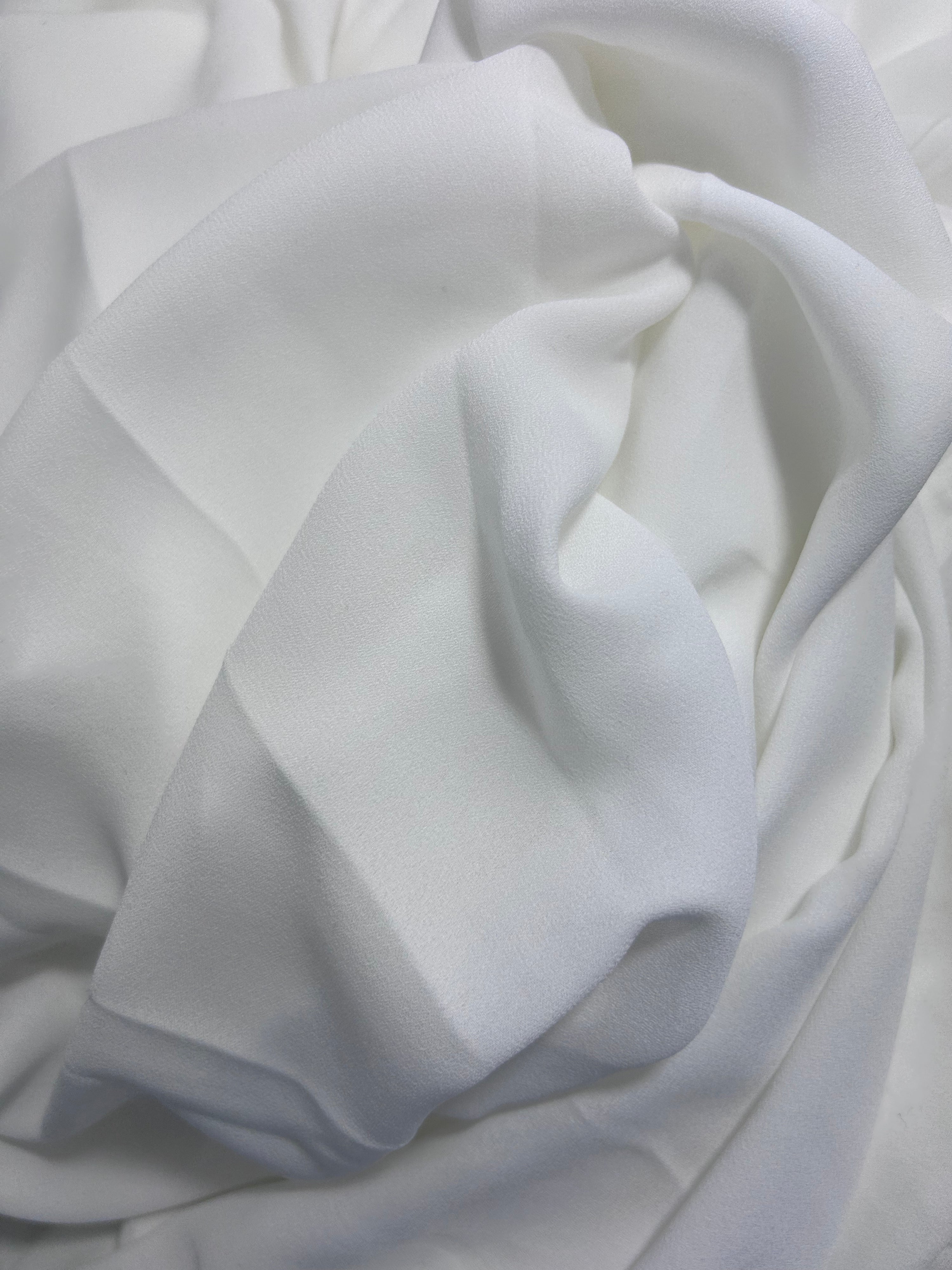 White Poly Crepe - 3.6m Piece