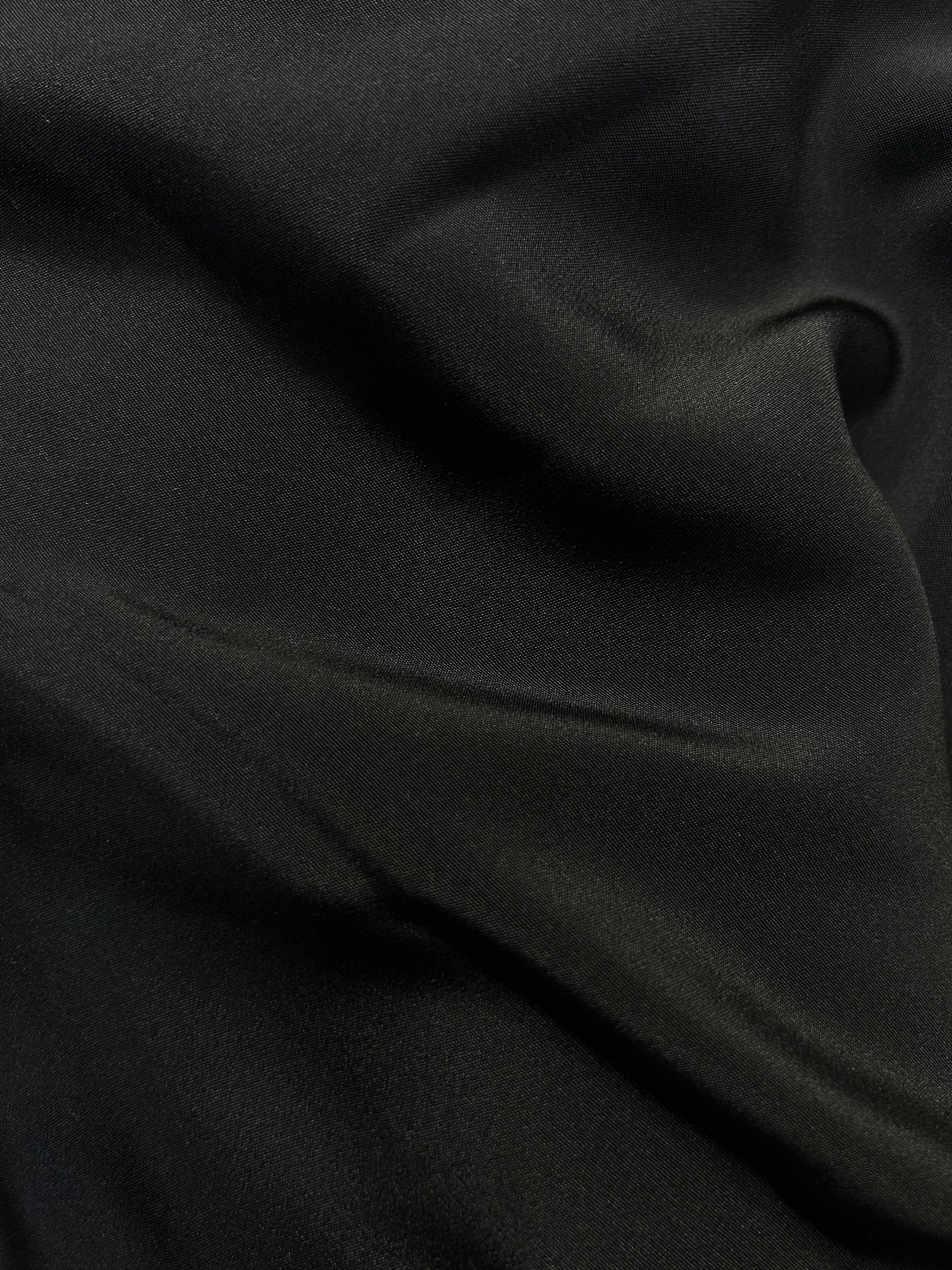 Black Poly Crepe - 1.4m Piece