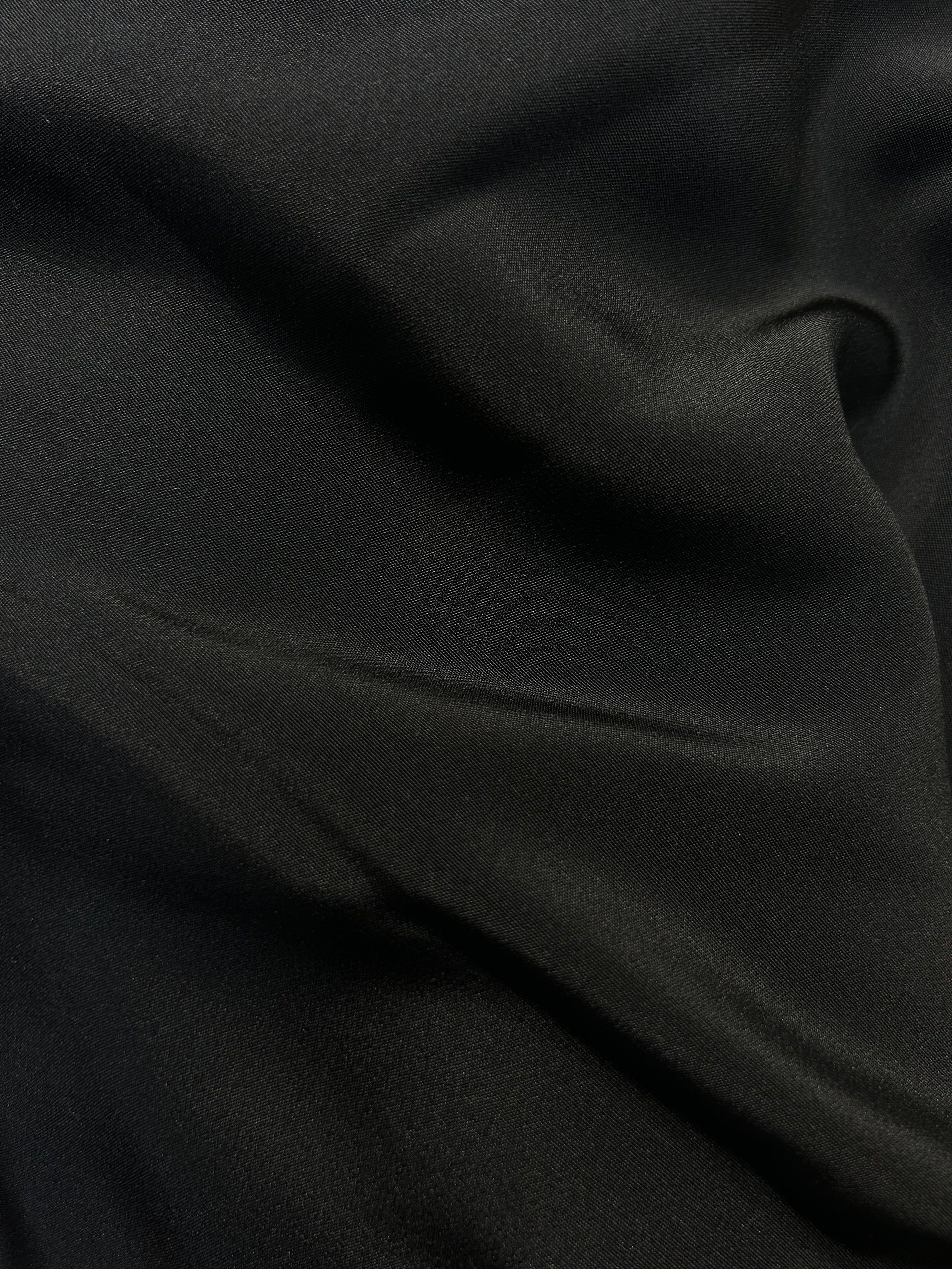 Black Poly Crepe - 1.4m Piece