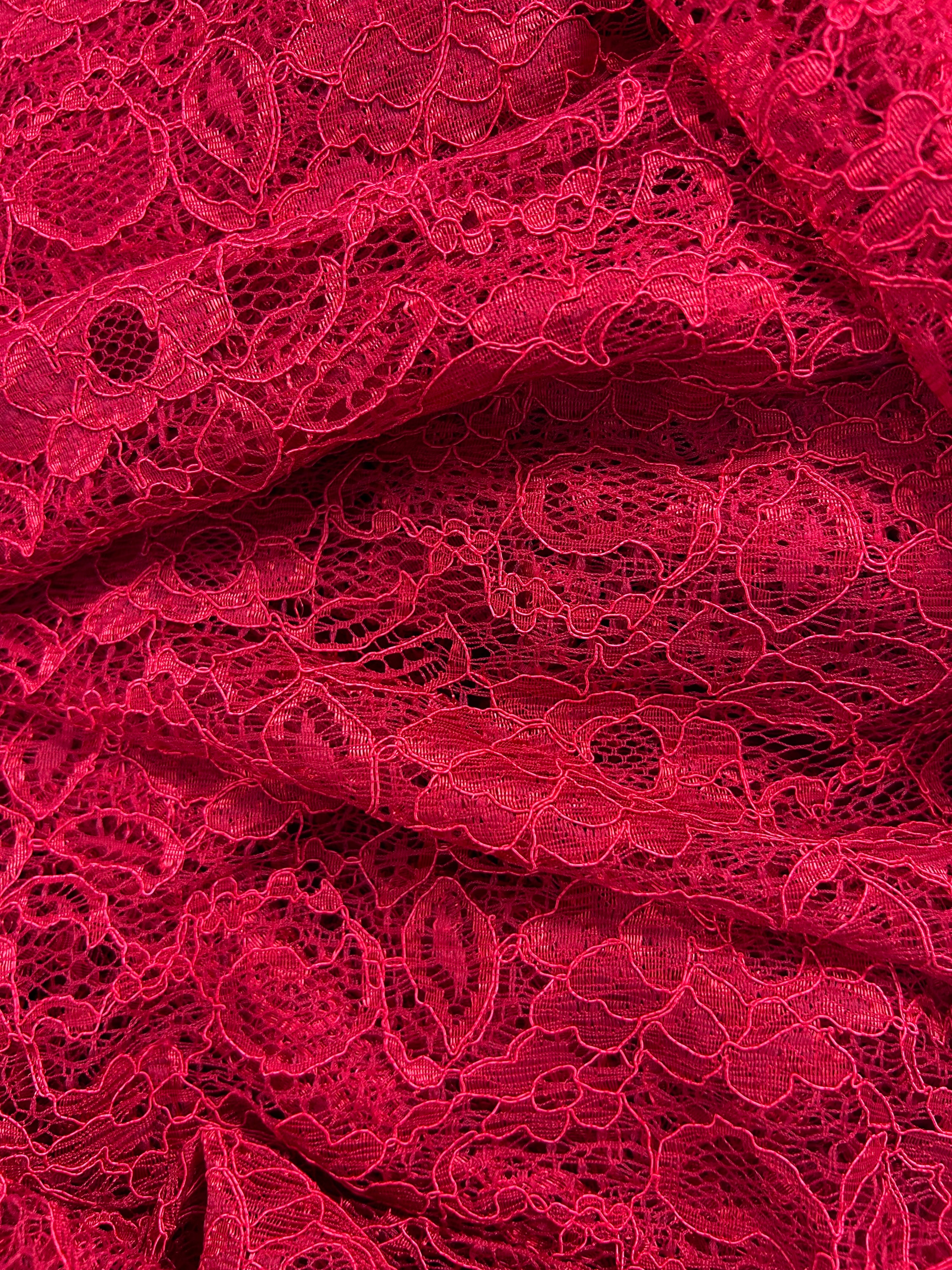 Scarlet Red Poly Lace - 1.7m Piece