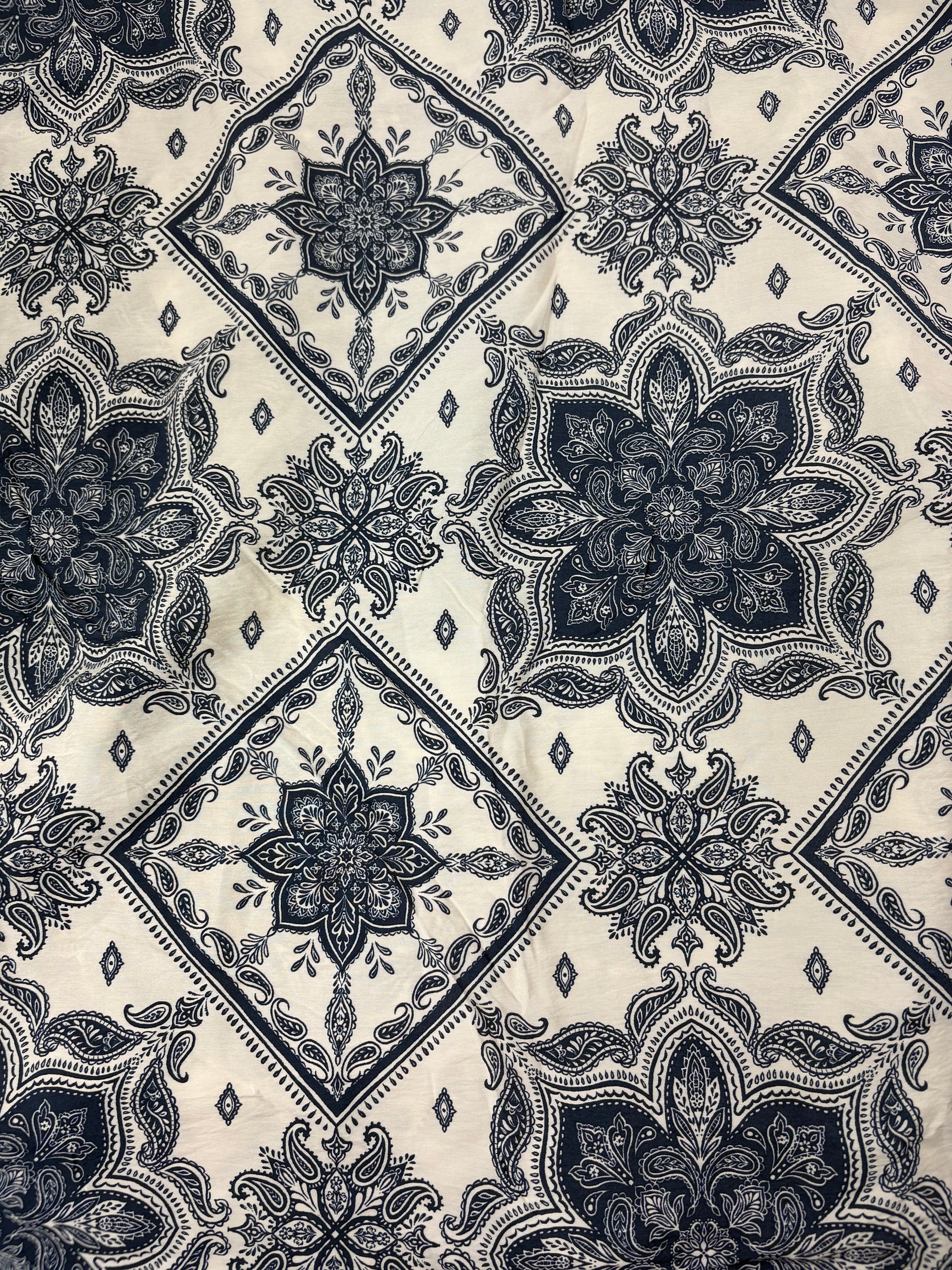 Navy/Cream Antique Modal (Various Sizes)
