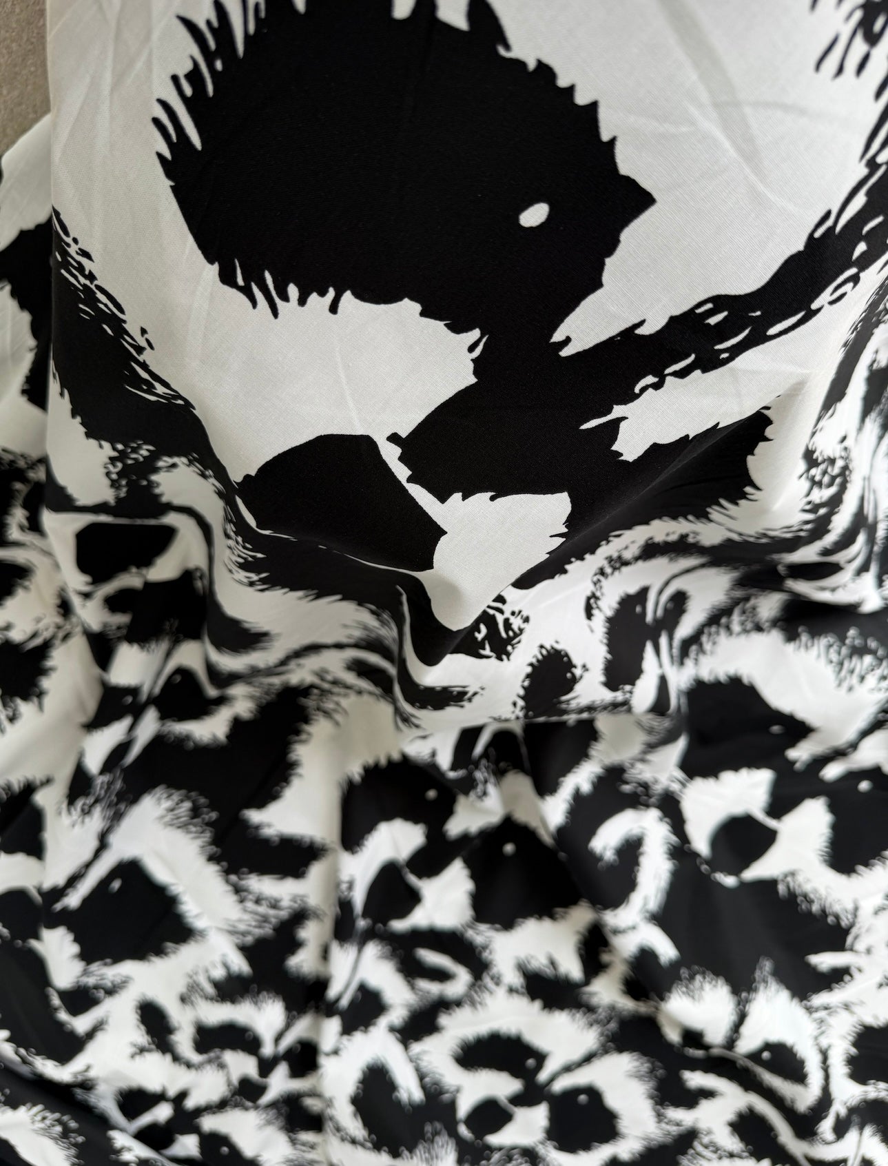 *PRE ORDER* Black/White Racoon Cotton Poplin