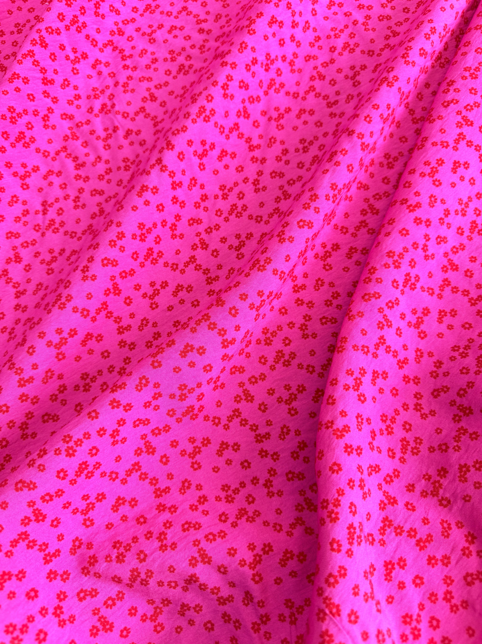 *PRE ORDER* Hot Pink Ditsy Floral Viscose Modal