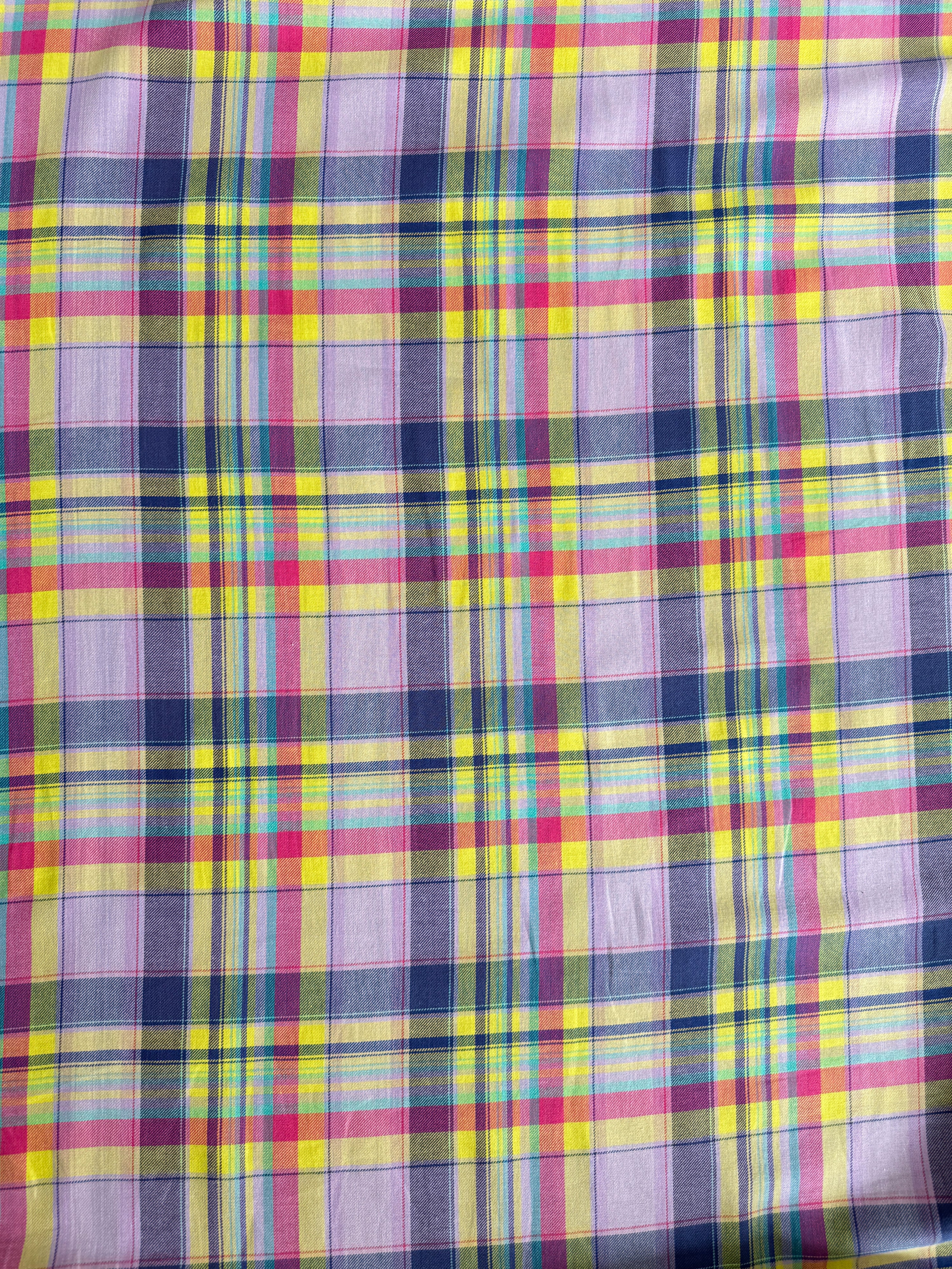 *PRE ORDER* Multicolour Lilac Tartan Cotton