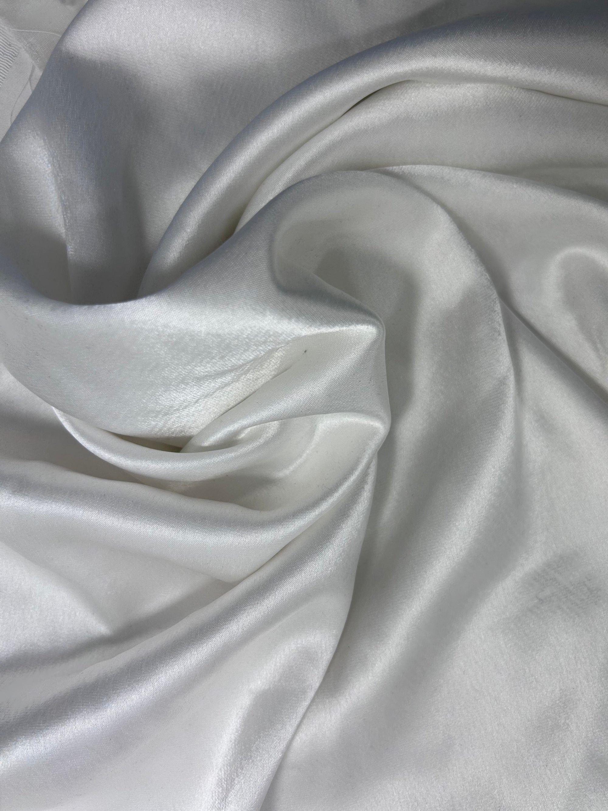 White Poly Satin - 1m Piece