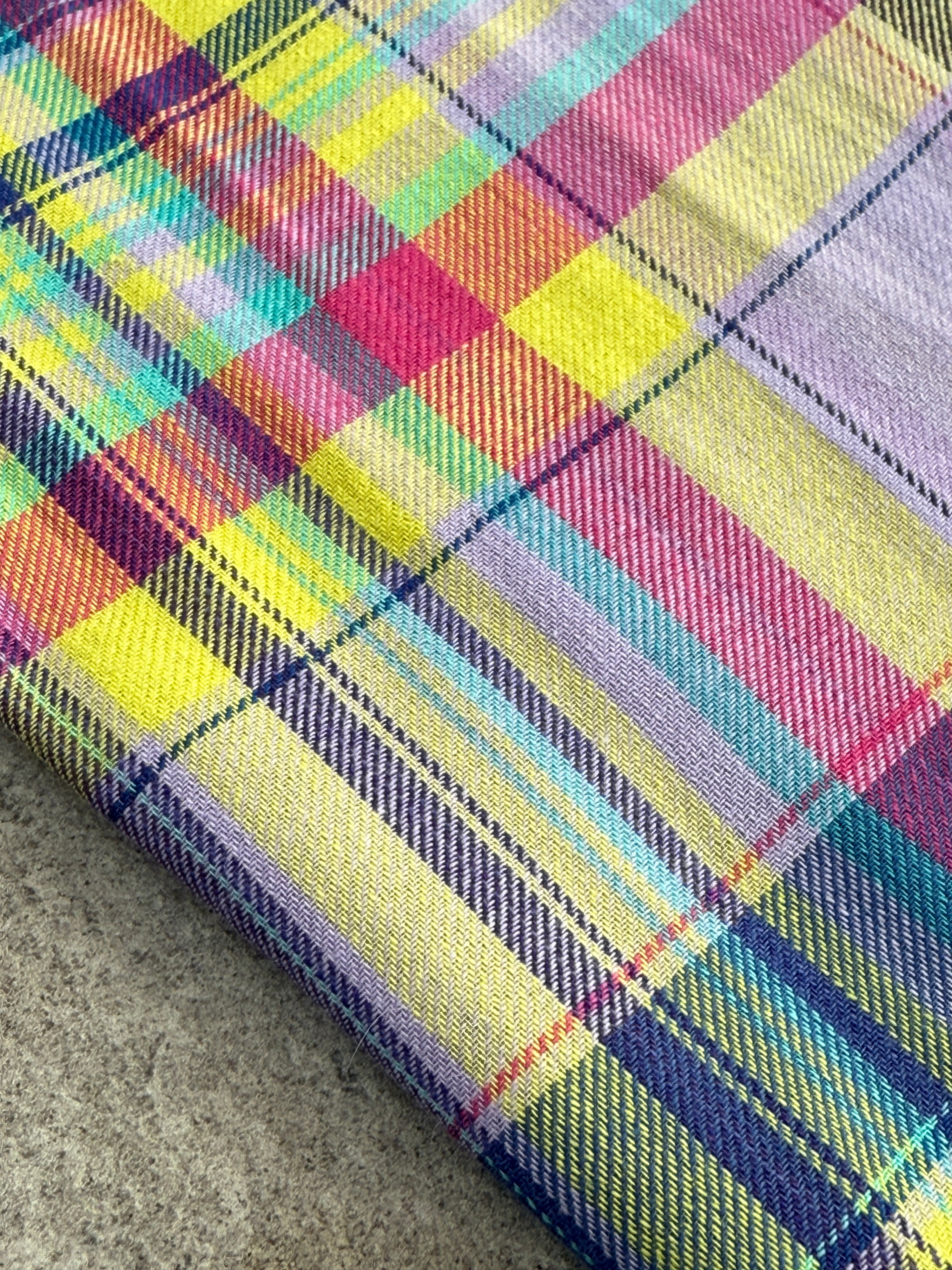 *PRE ORDER* Multicolour Lilac Tartan Cotton