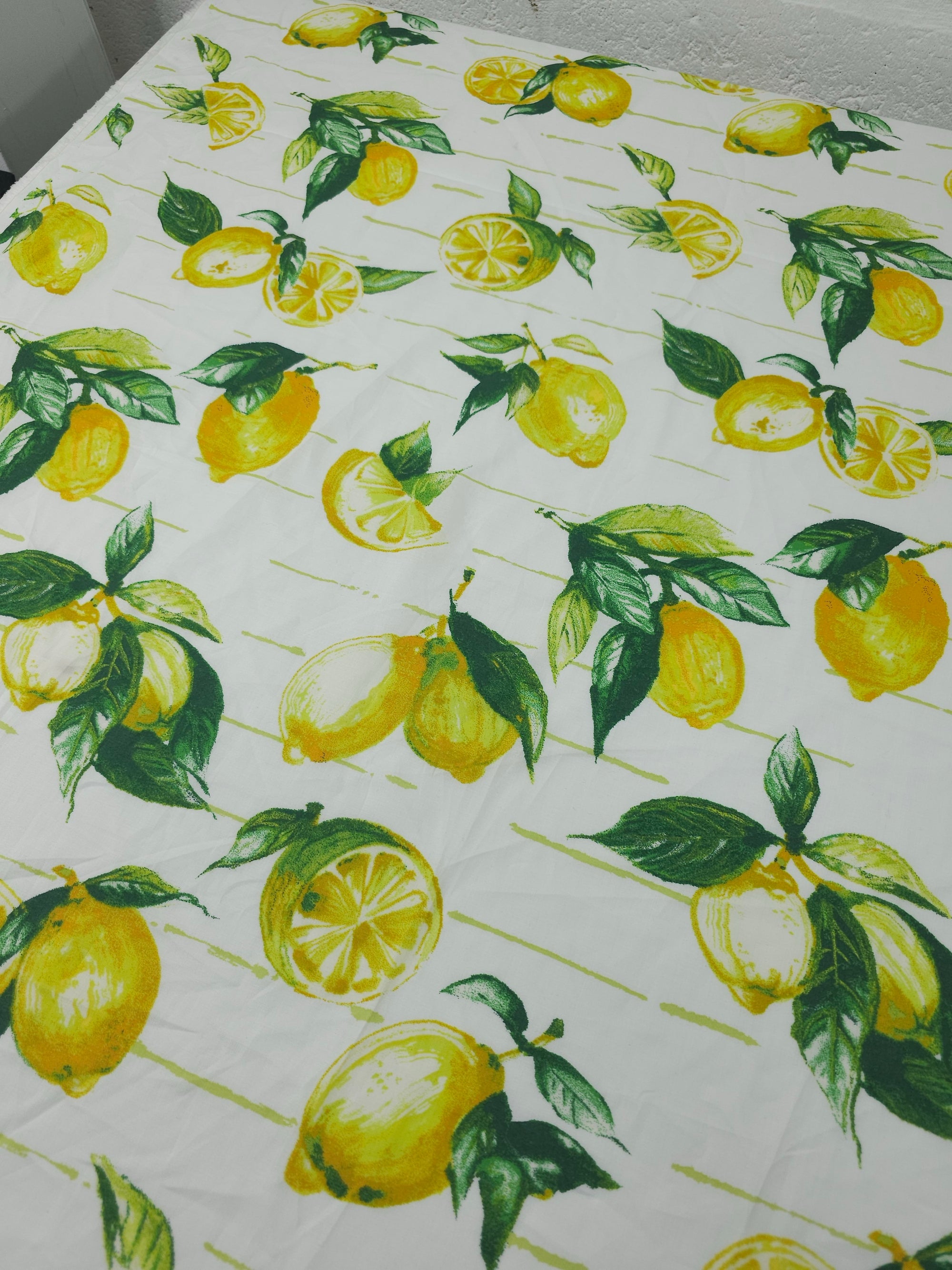 Retro Lemons Lightweight Cotton
