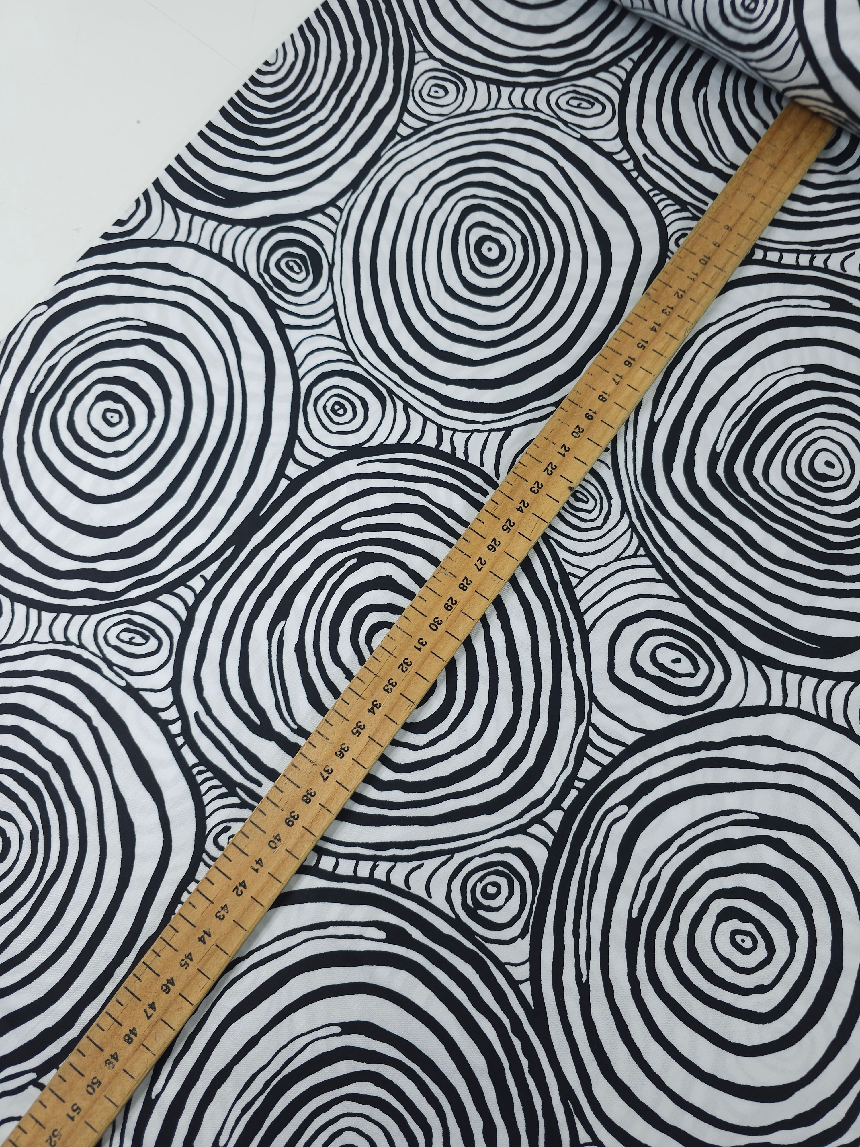 Monochrome Onion Rings Cotton Sateen 108” - Kaffe Fassett (Various Sizes)