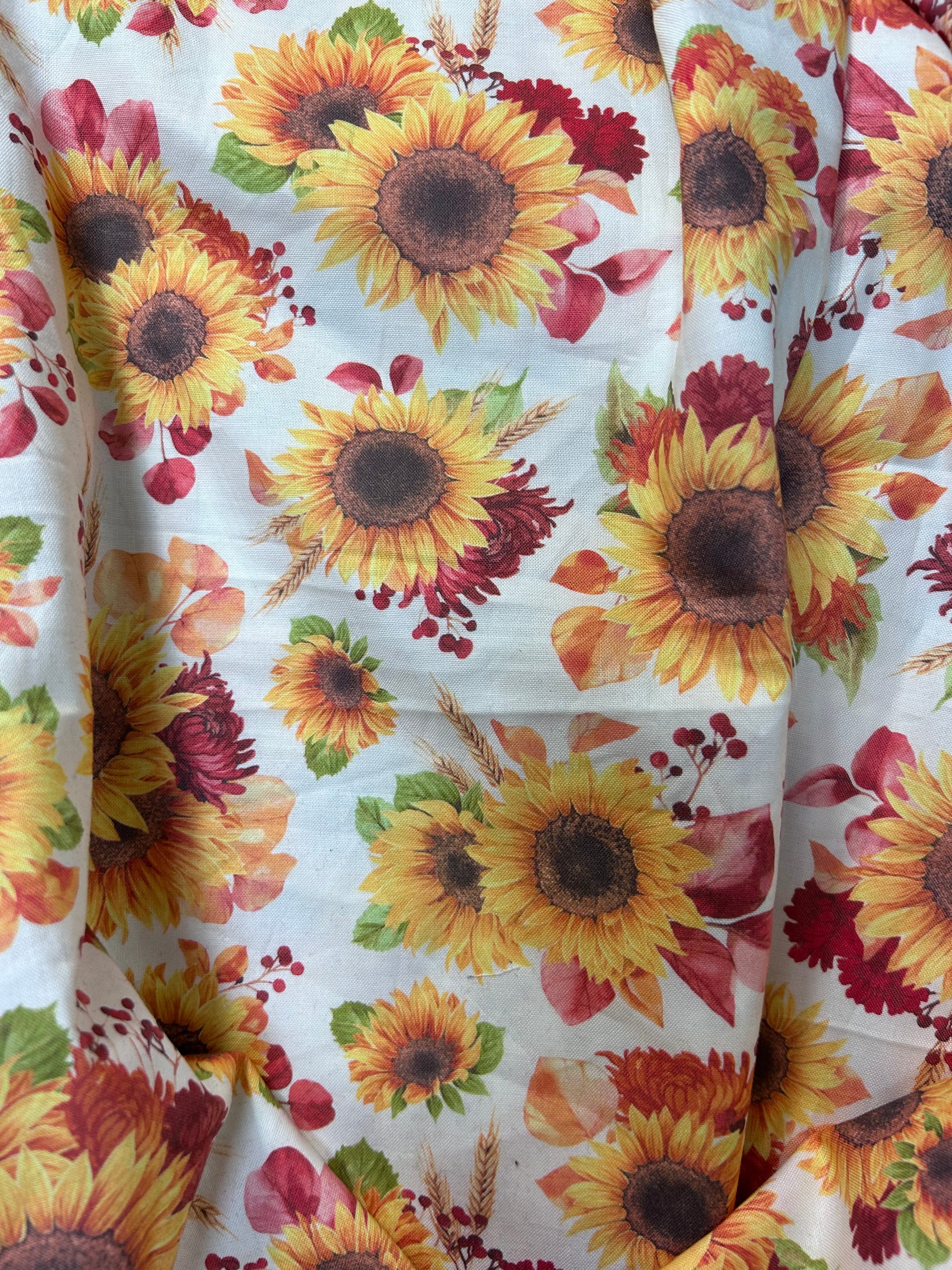 Sunflowers 100% Cotton - 2m Piece