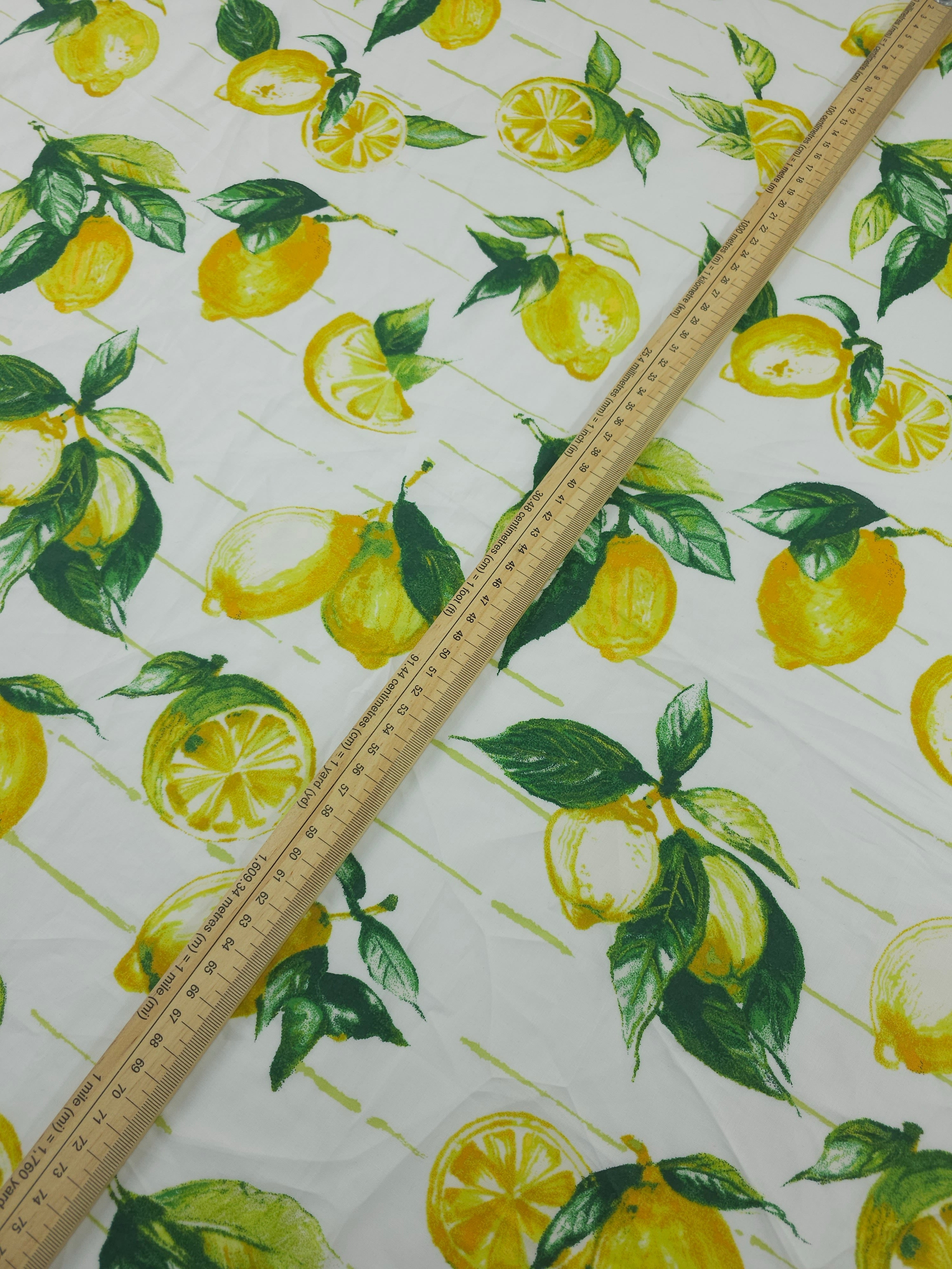 Retro Lemons Lightweight Cotton