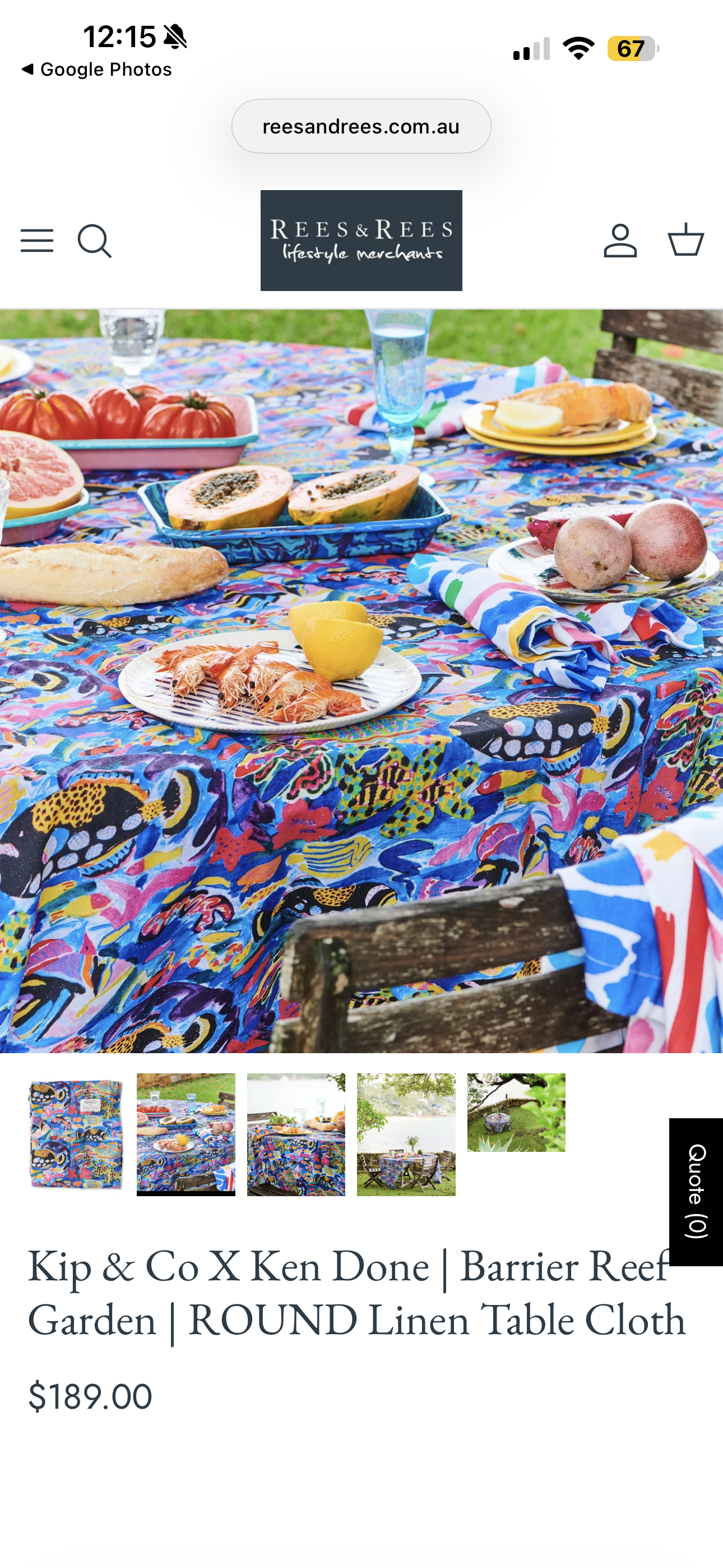 Abstract Pop Under The Sea Heavy Linen - Kip & Co x Ken Done