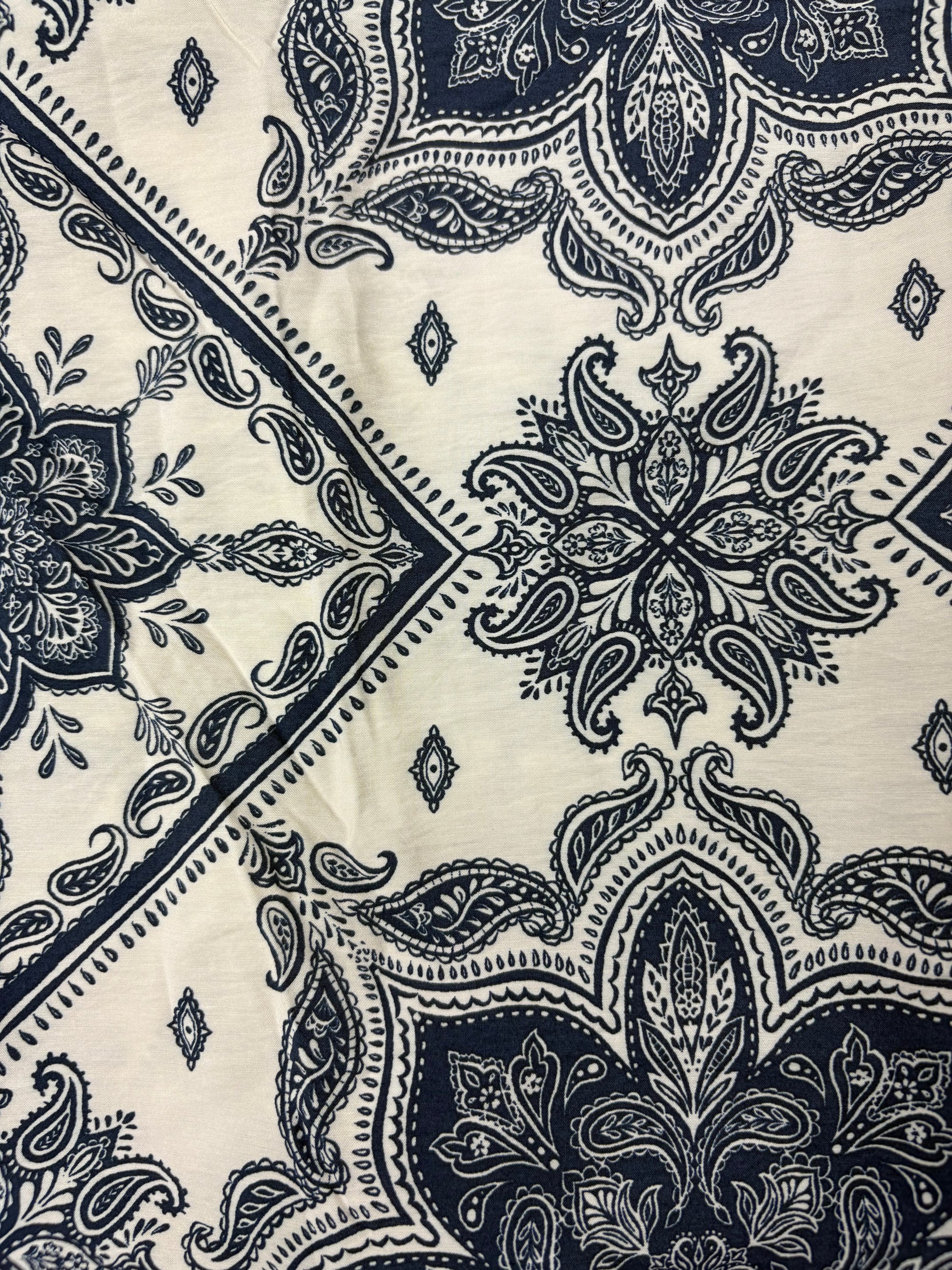 Navy/Cream Antique Modal (Various Sizes)