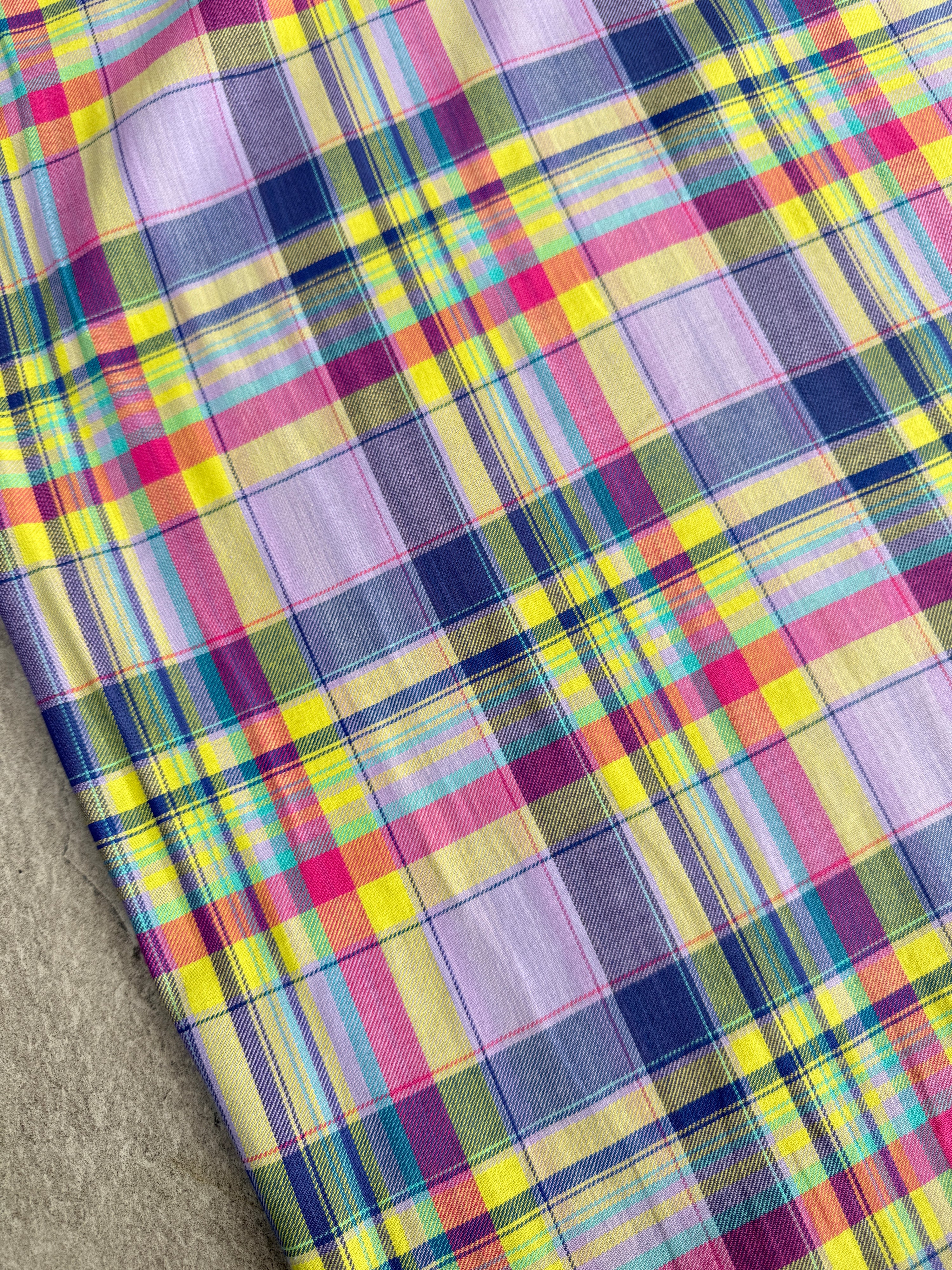 *PRE ORDER* Multicolour Lilac Tartan Cotton