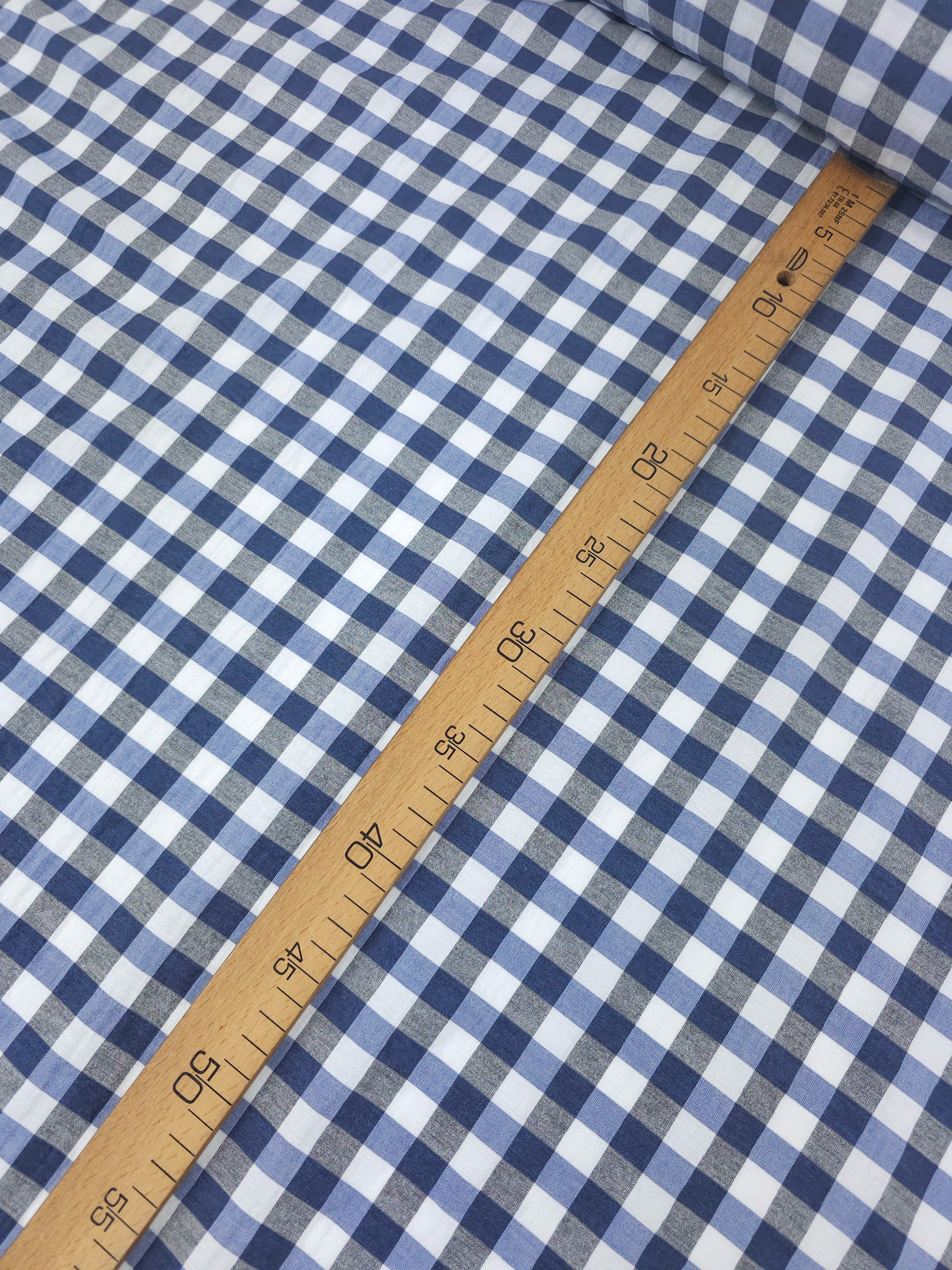 Hale Blue Gingham Cotton Poly
