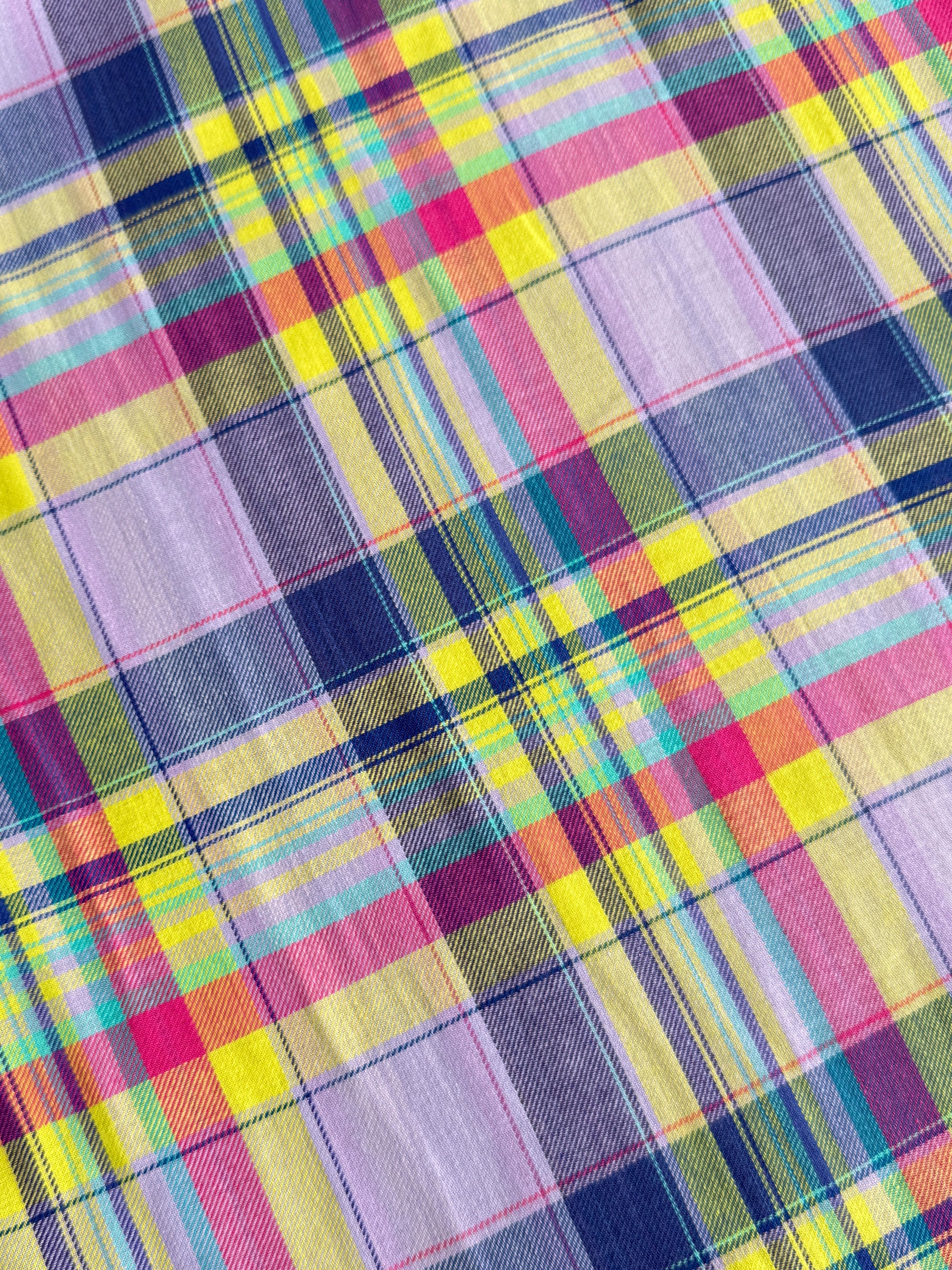 *PRE ORDER* Multicolour Lilac Tartan Cotton