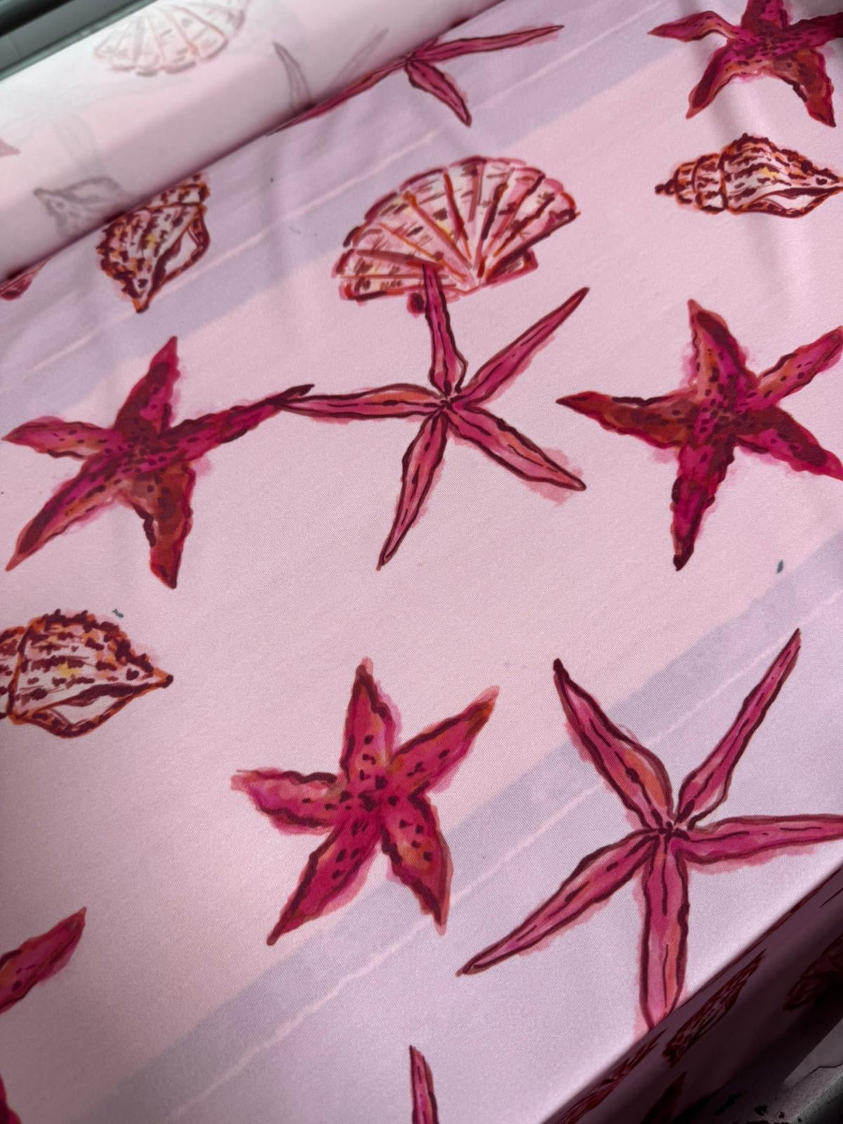 Pink Coral Reef Slinky Rayon Jersey *DEFECT*