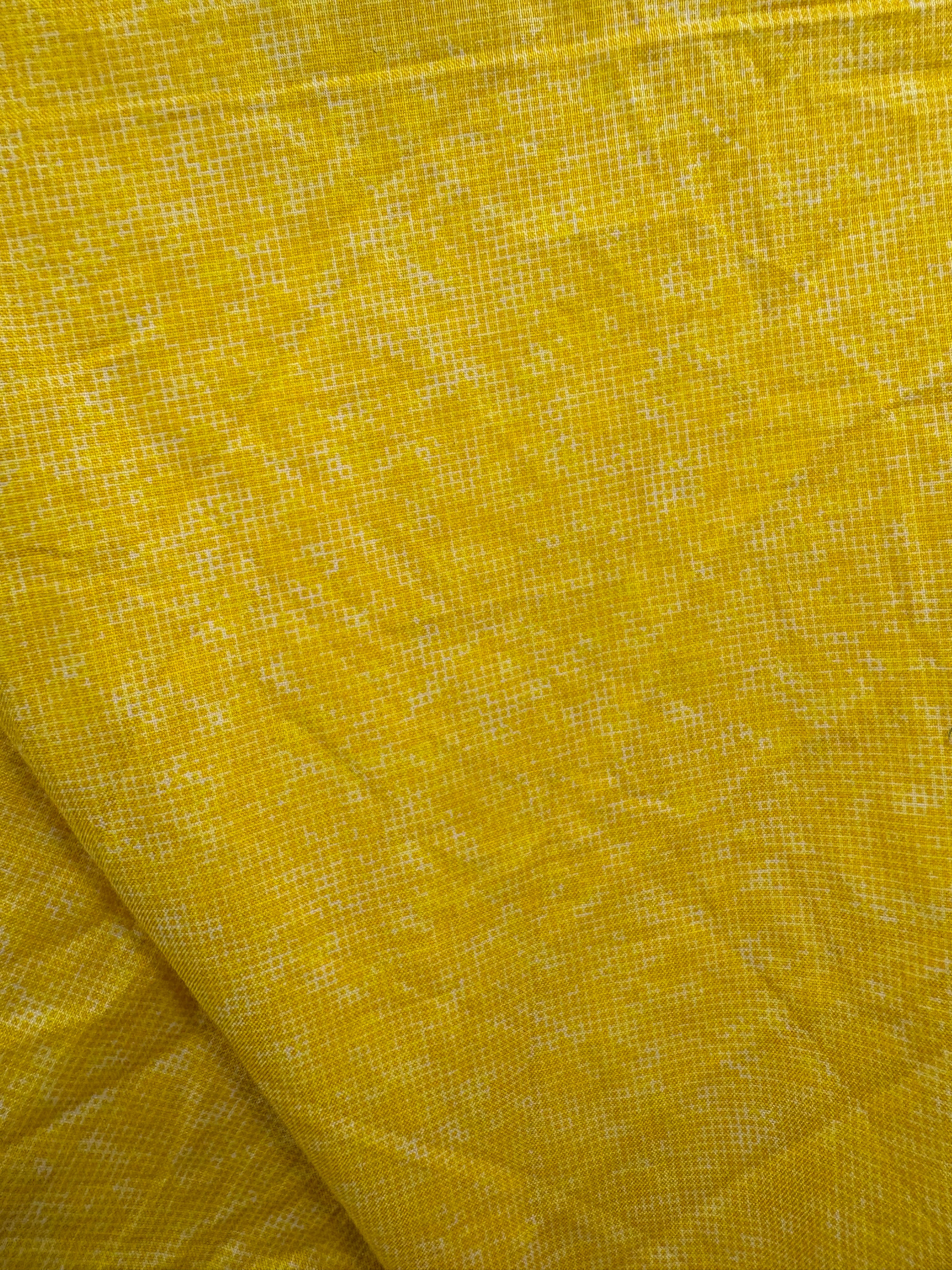 Mustard Dot Matrix 100% Cotton - 1.4m Piece