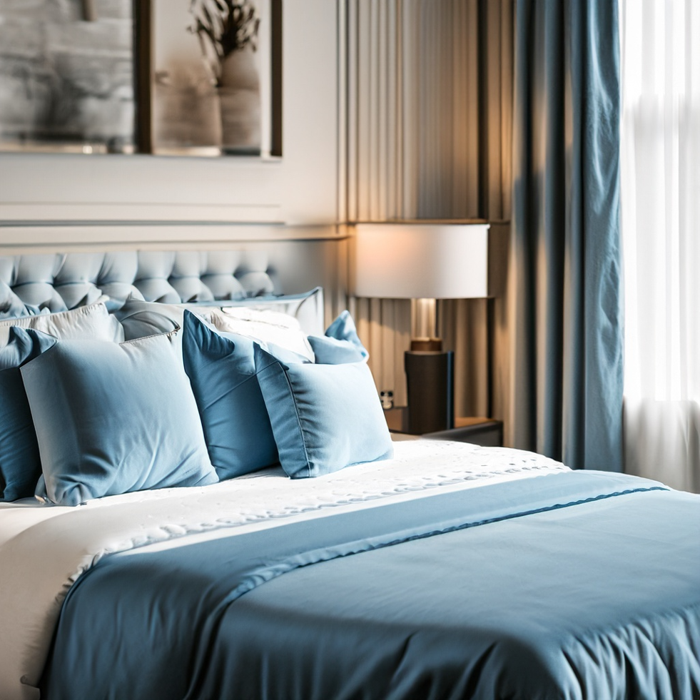 Carolina Blue | Duvet Set | Percale Cotton